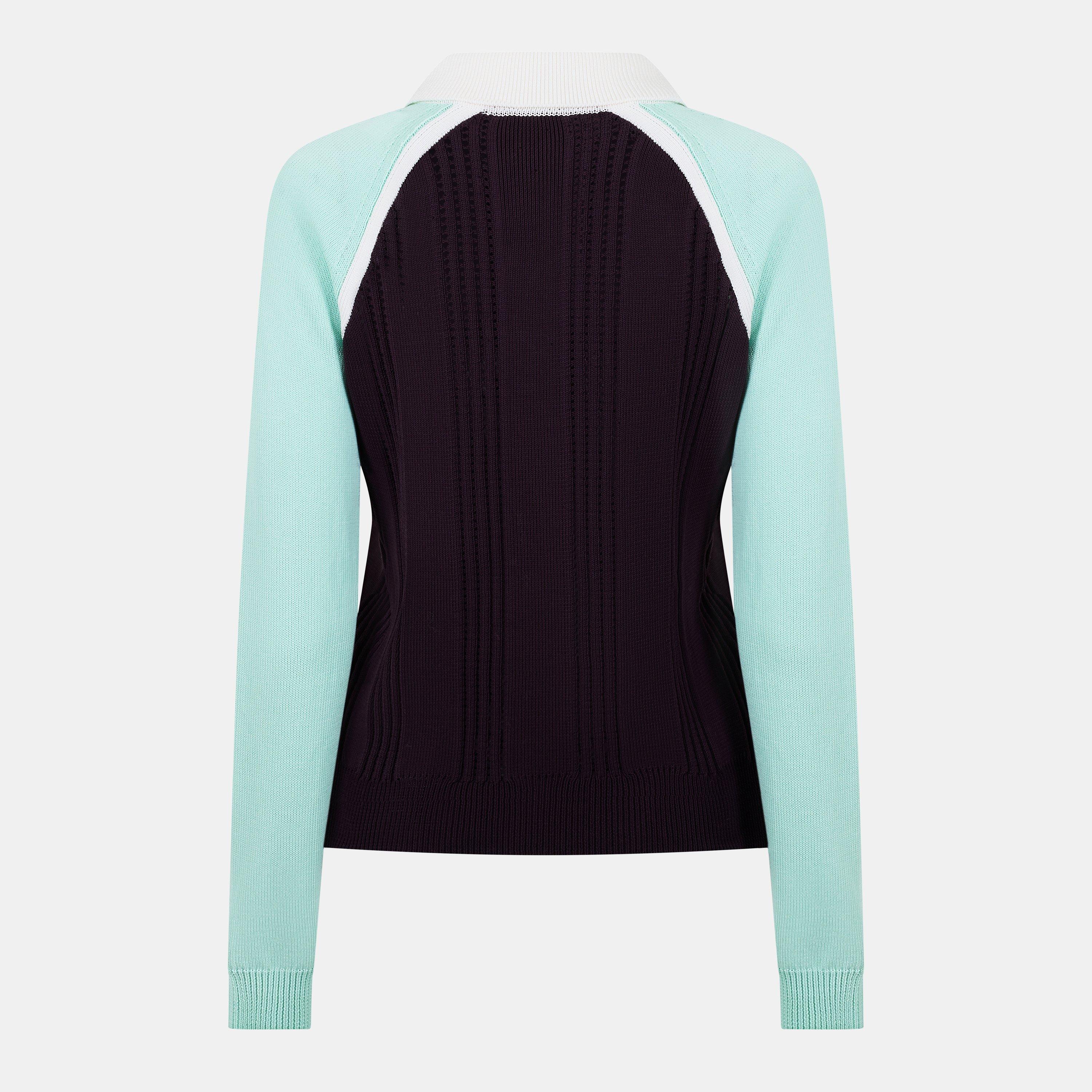 Sporty Long Sleeve Polo Shirt