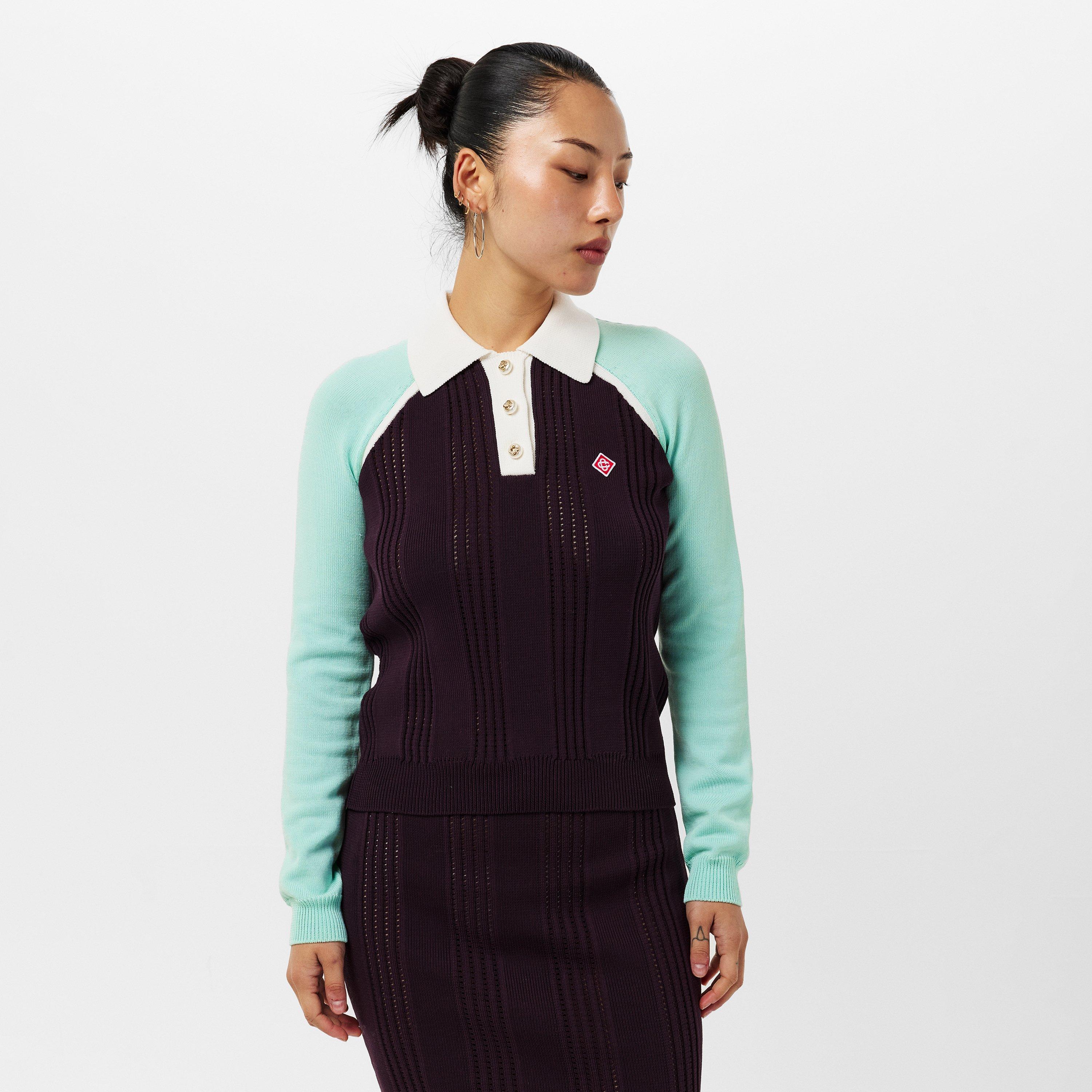 Sporty Long Sleeve Polo Shirt