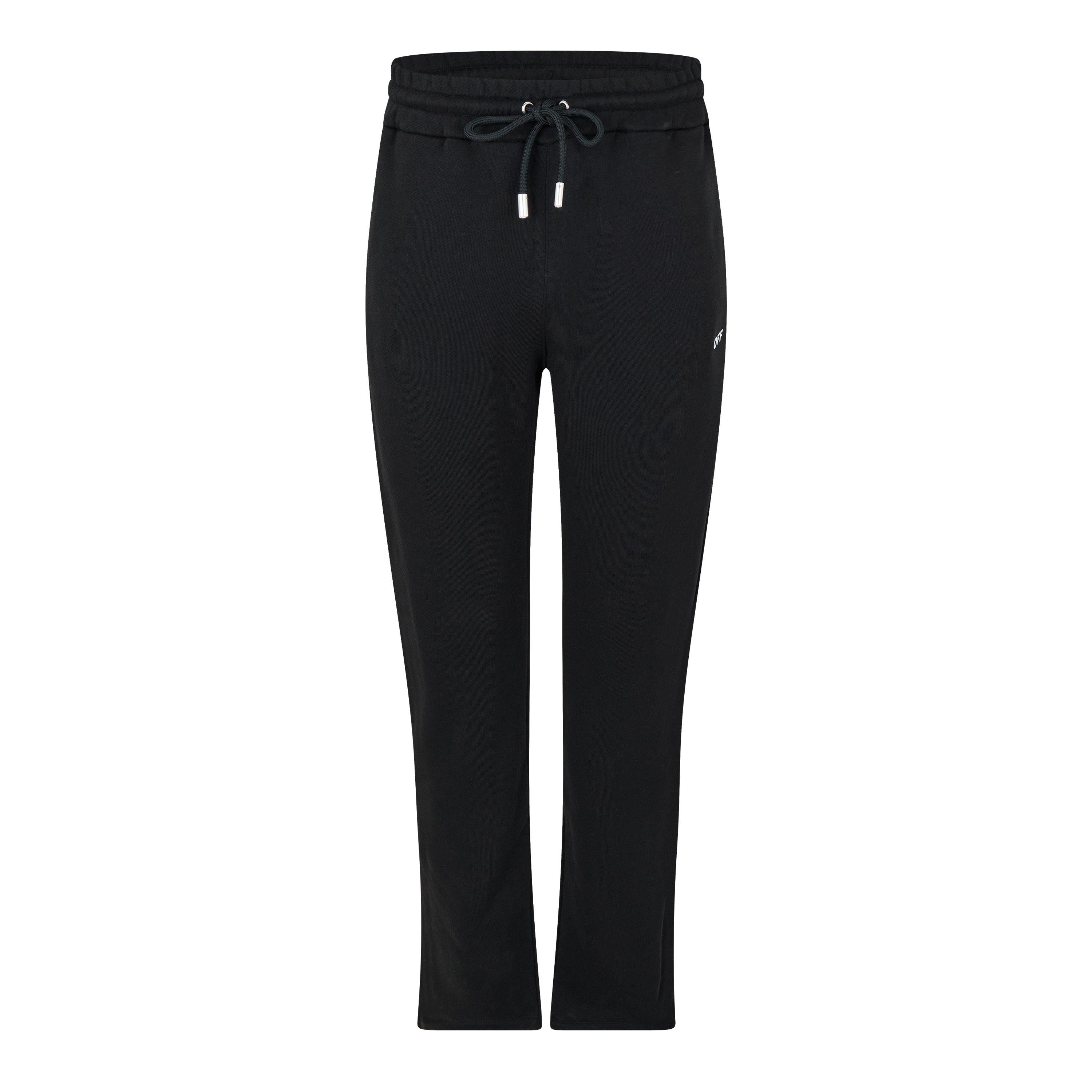 Outline Diagonal Cotton Open Hem Fleece Joggers