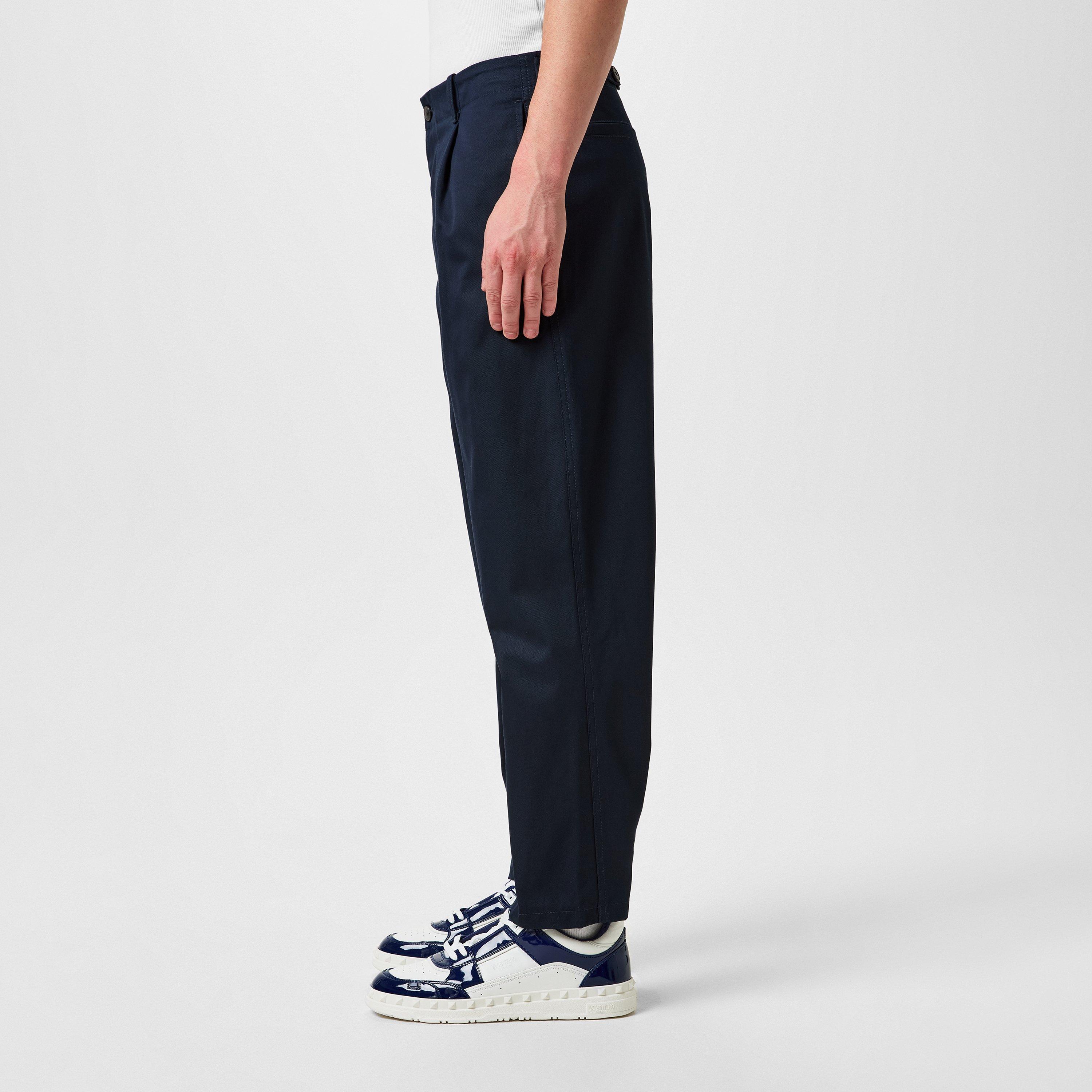 Pleat Detail Tapered Trousers