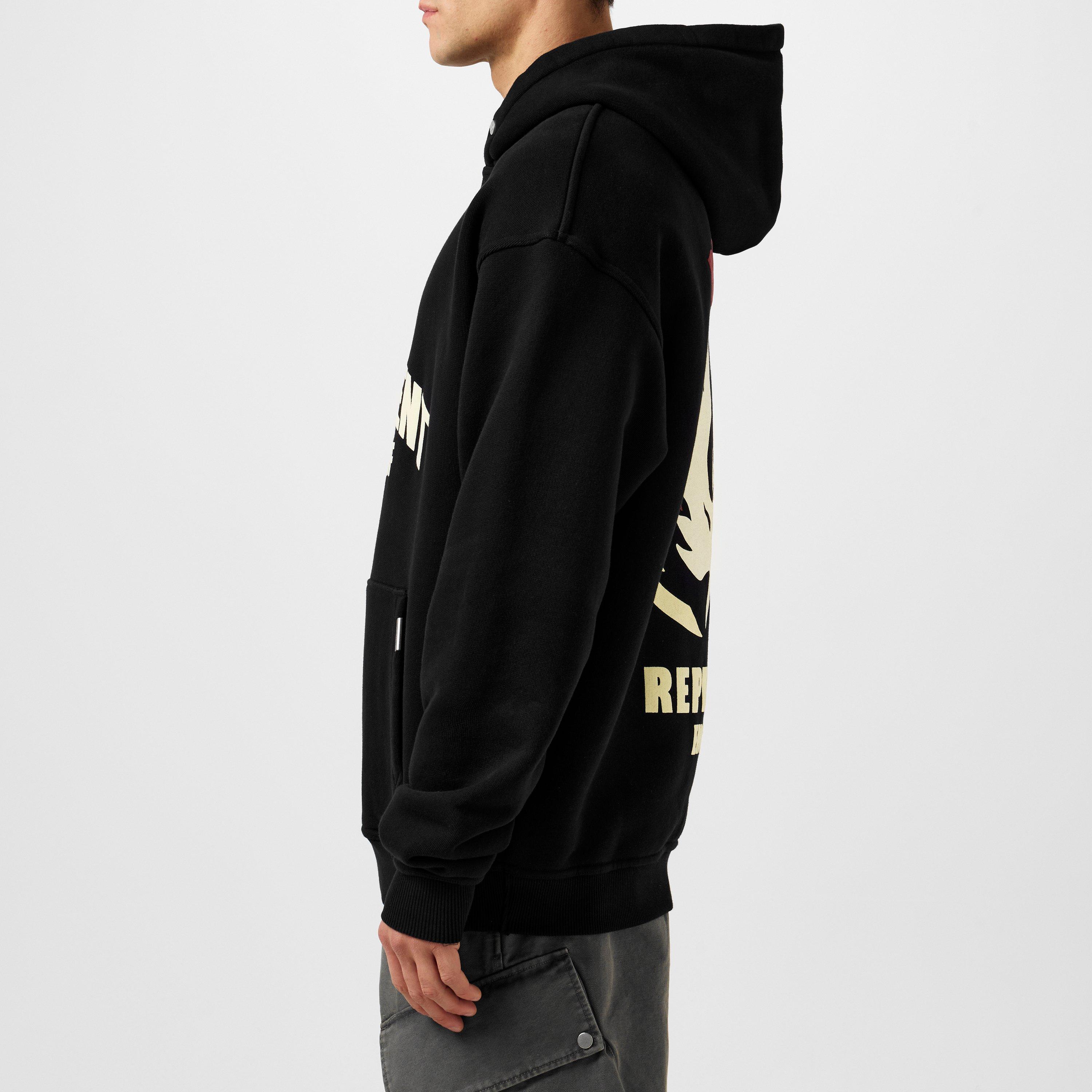 Men's Flame Phoenix Graphic Print Hoodie