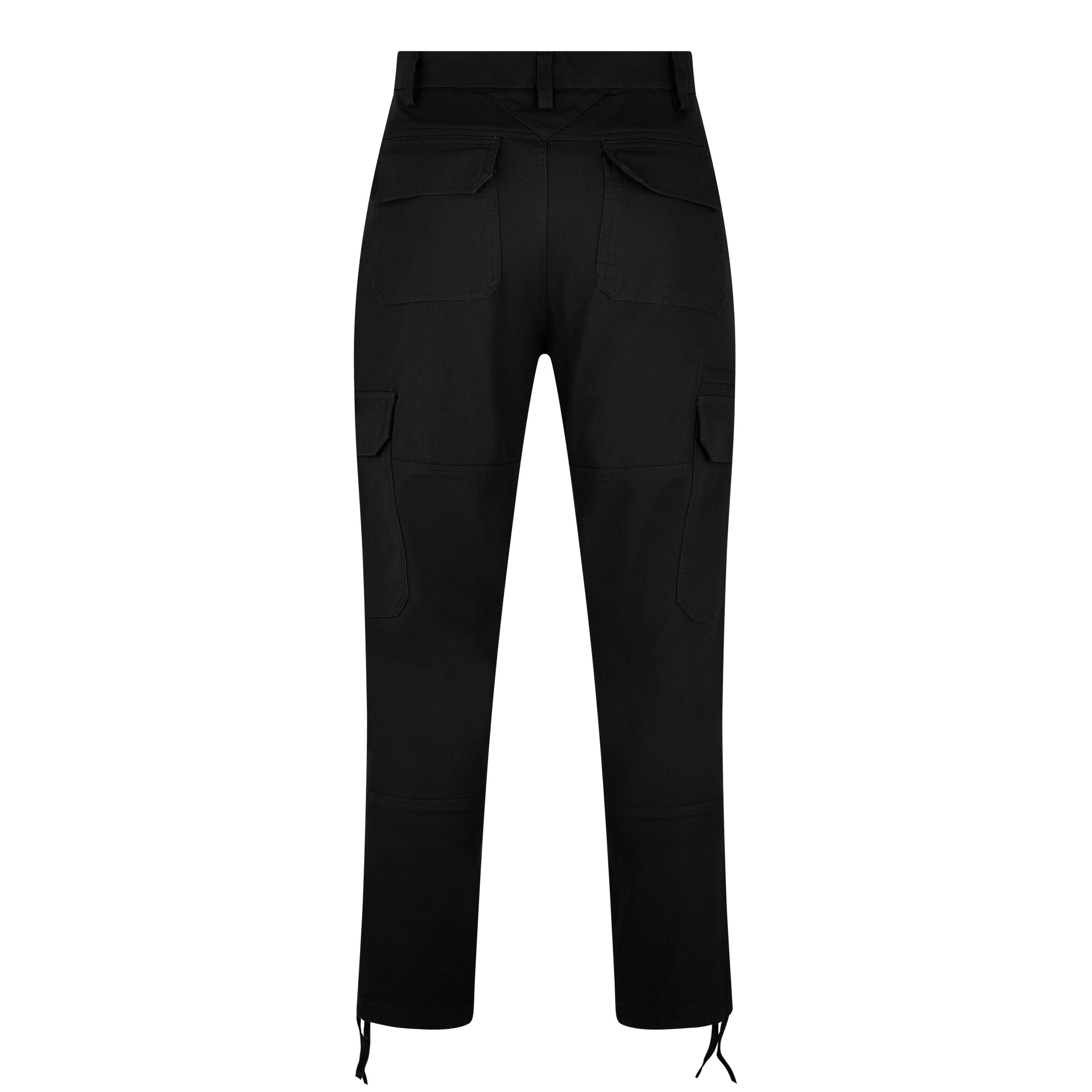 Cotton Drawstring Cuffs Slim Fit Cargo Trousers