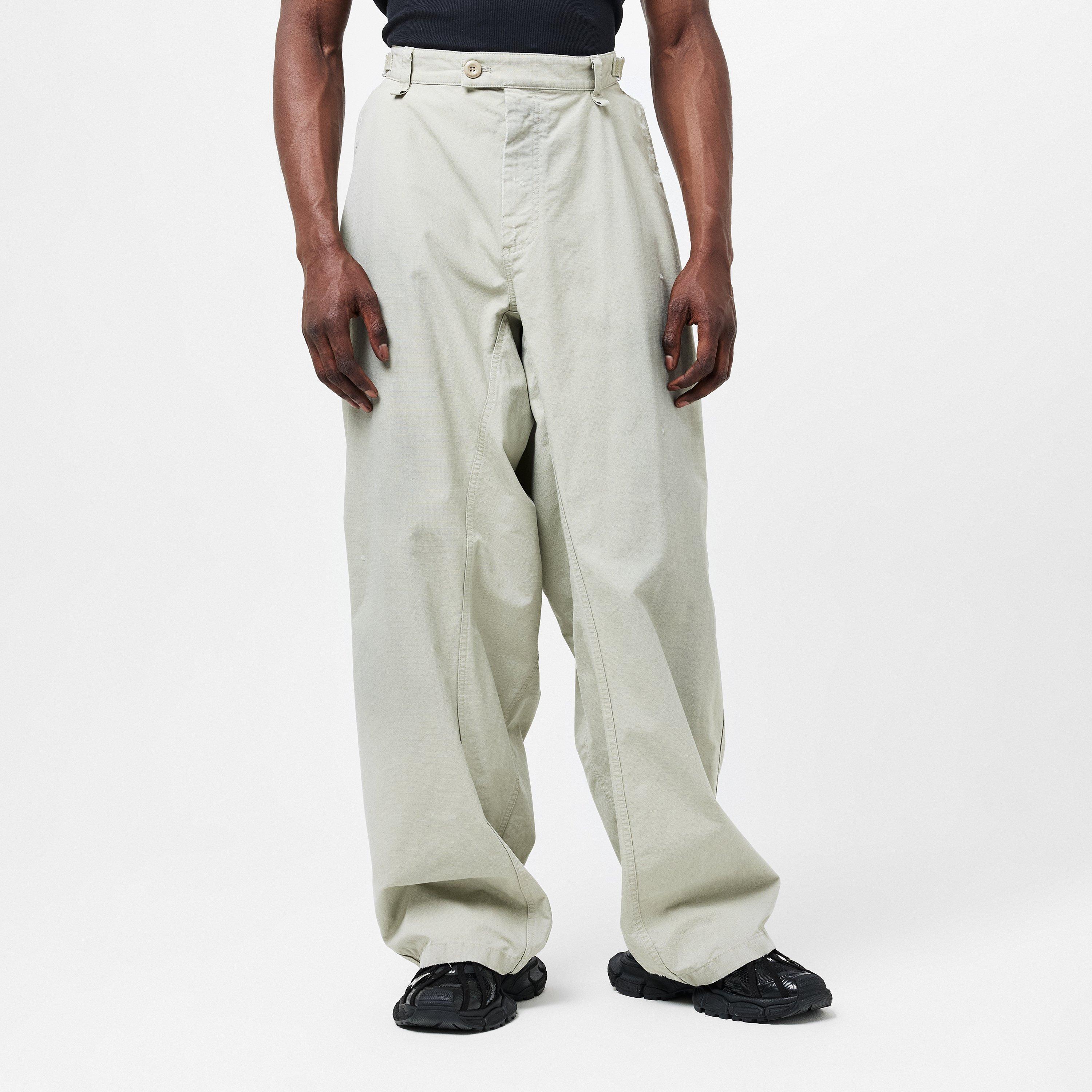 Washed Wide Leg Utility Jeans