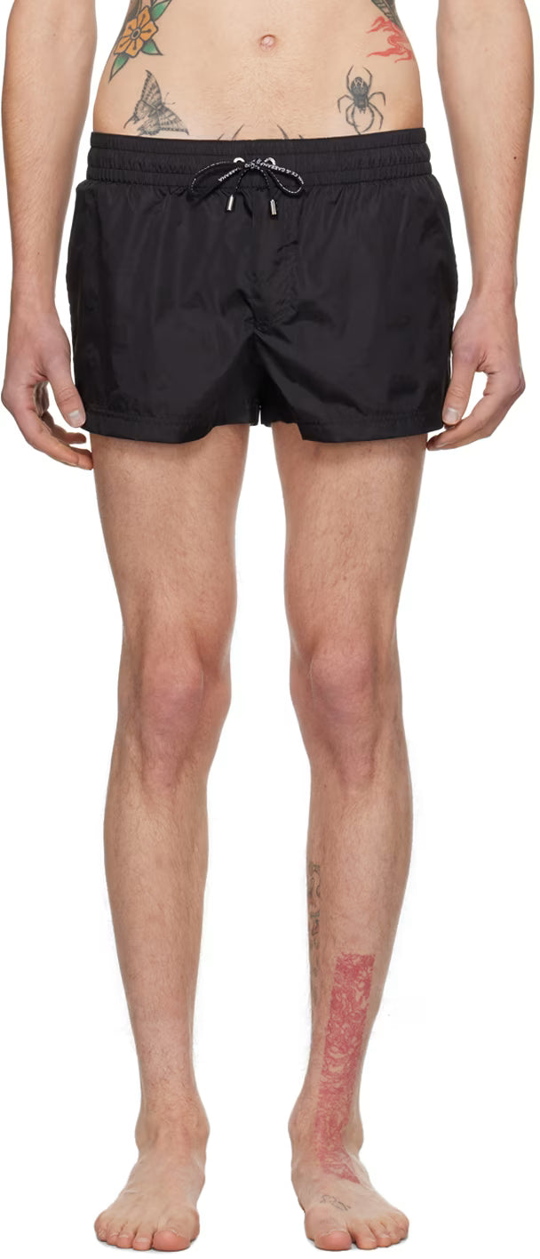 Dolce&Gabbana Black Drawstring Swim Shorts