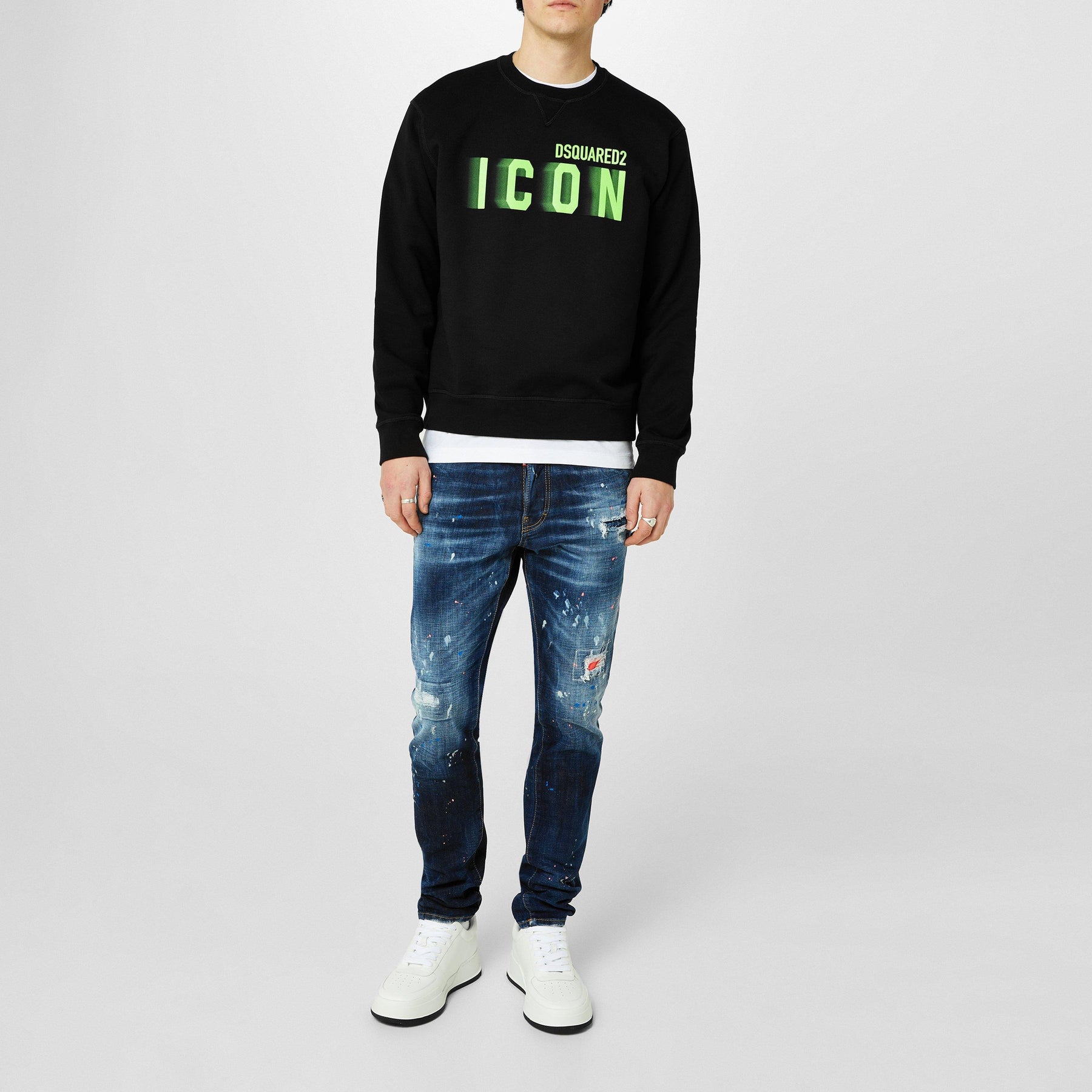 Icon Print Cotton Sweatshirt