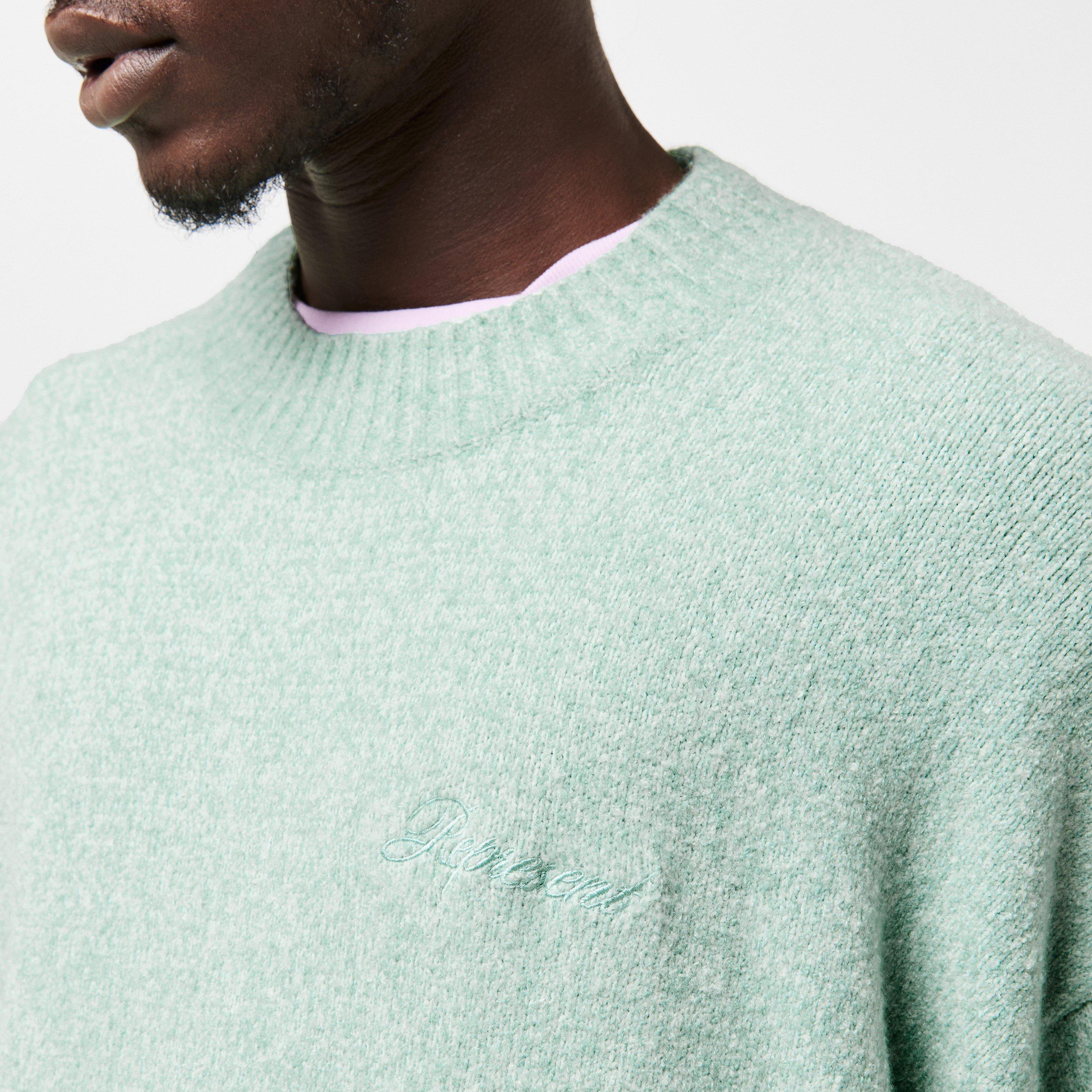 Crew-Neck Ribbed Crew Sweatshirt