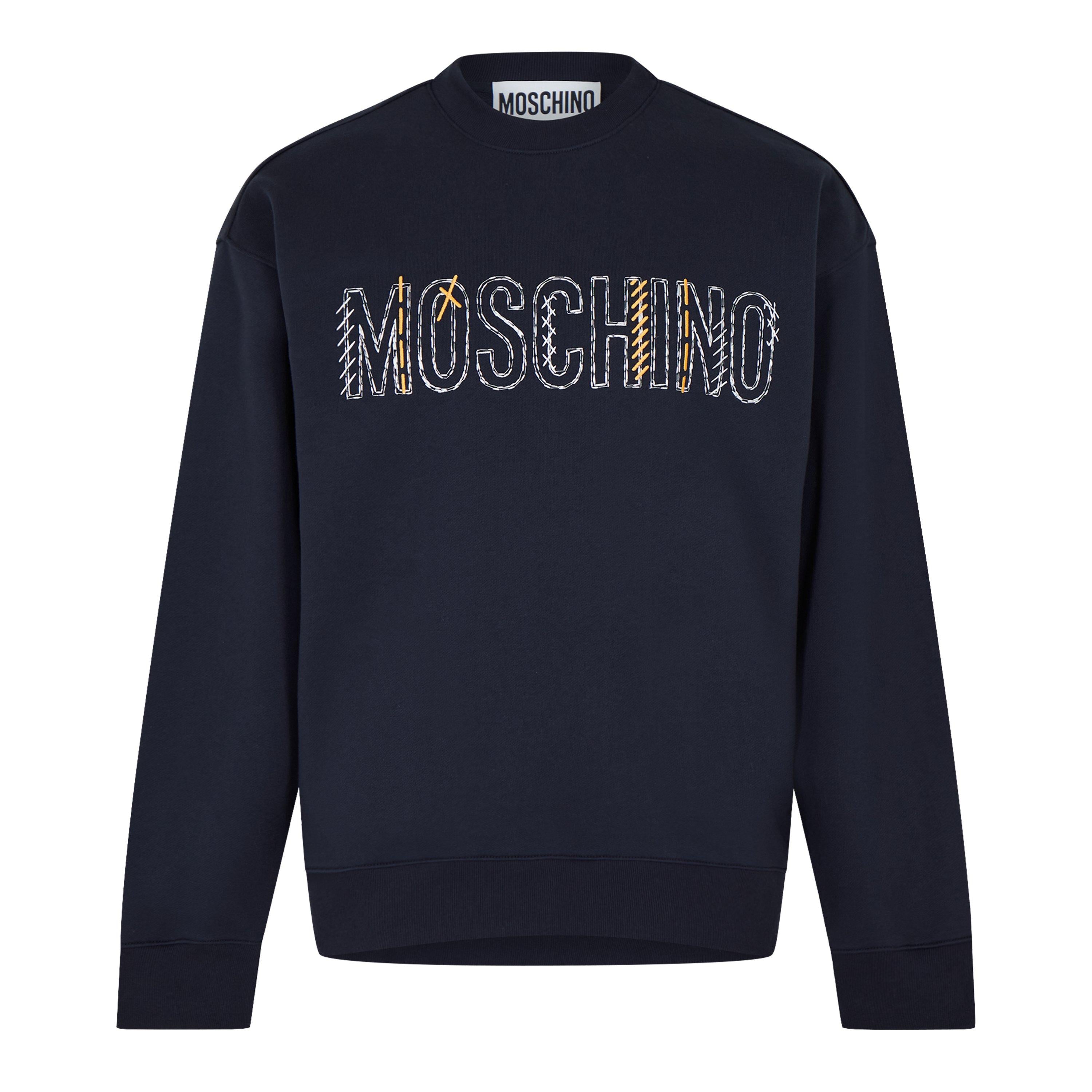 Stitched Logo Organic Cotton Sweatshirt