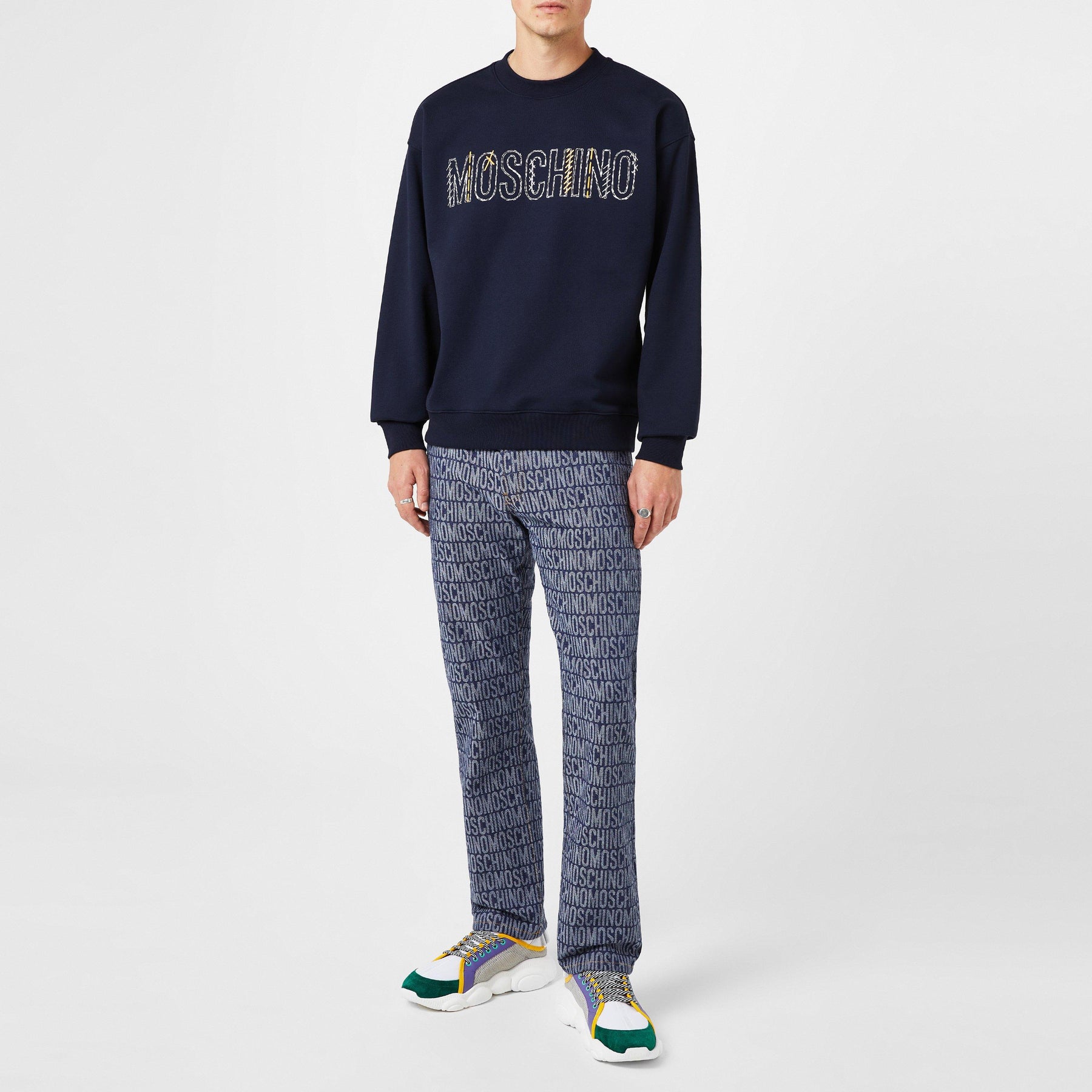 Stitched Logo Organic Cotton Sweatshirt
