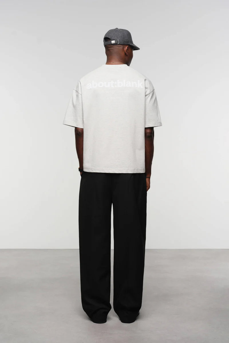 Box t-shirt - grey marl/white