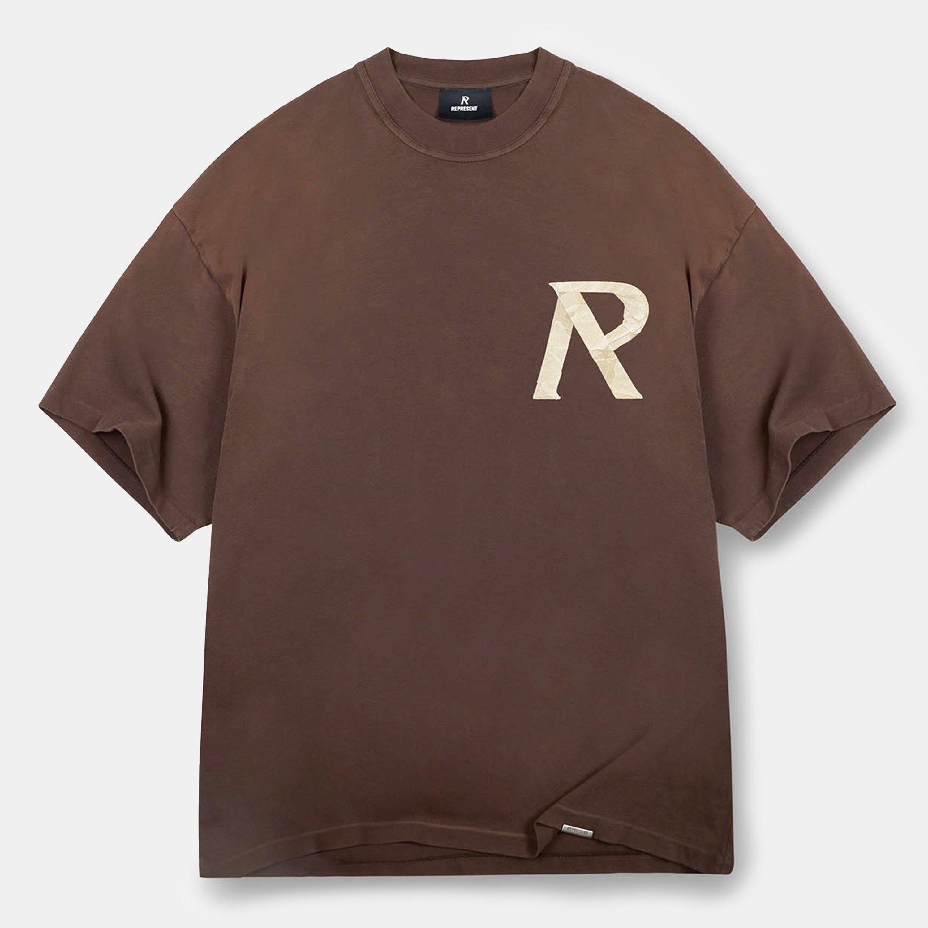 Men's Masking Tape Initial Logo Design T-Shirt
