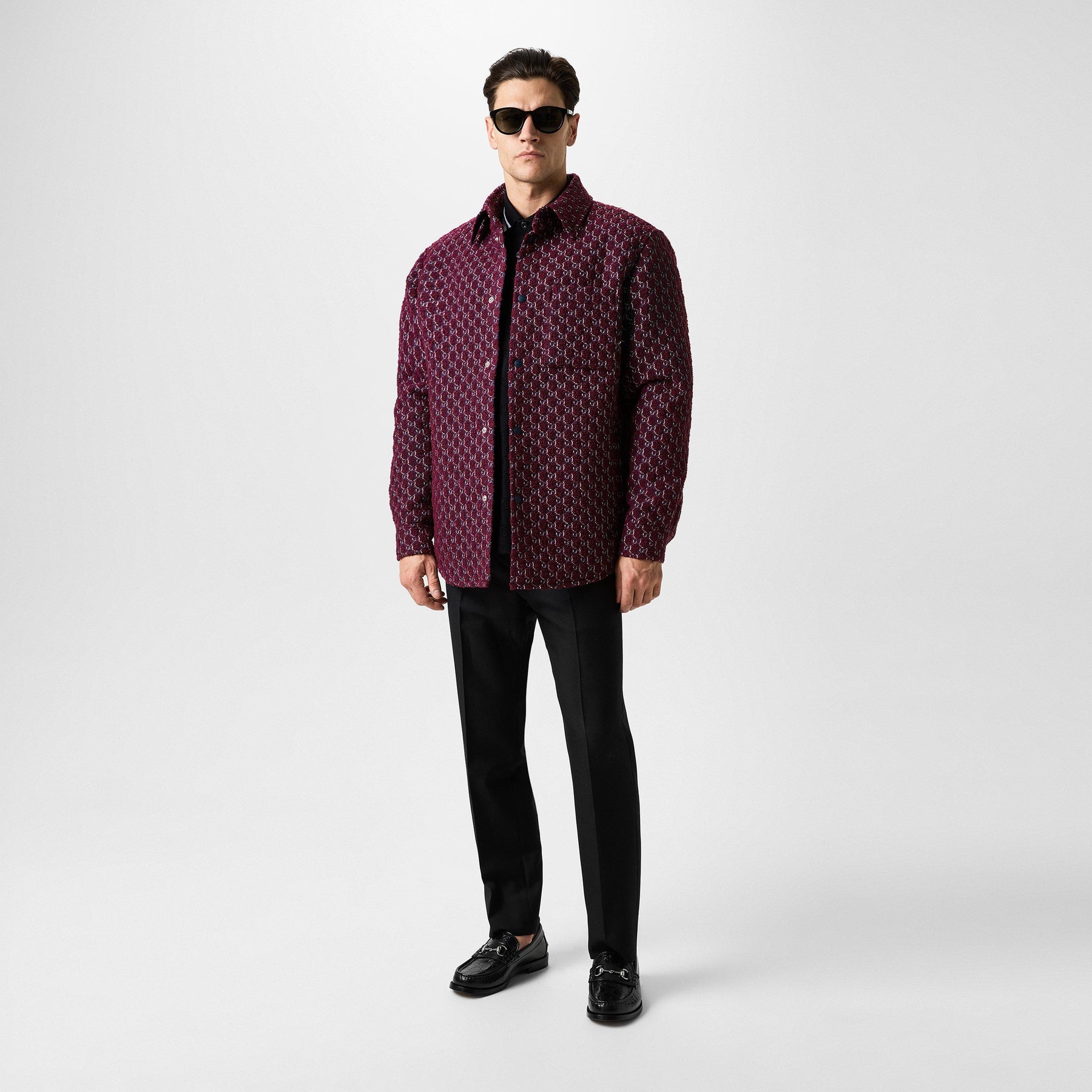 Boucle Jacquard Shirt With GG Shadow