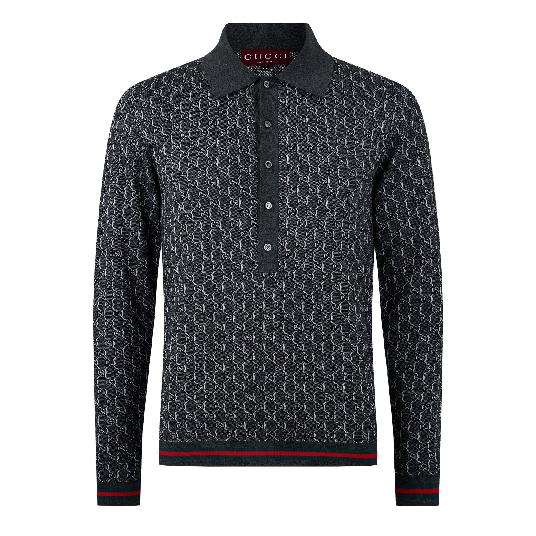 Long Sleeve Knit Polo Shirt