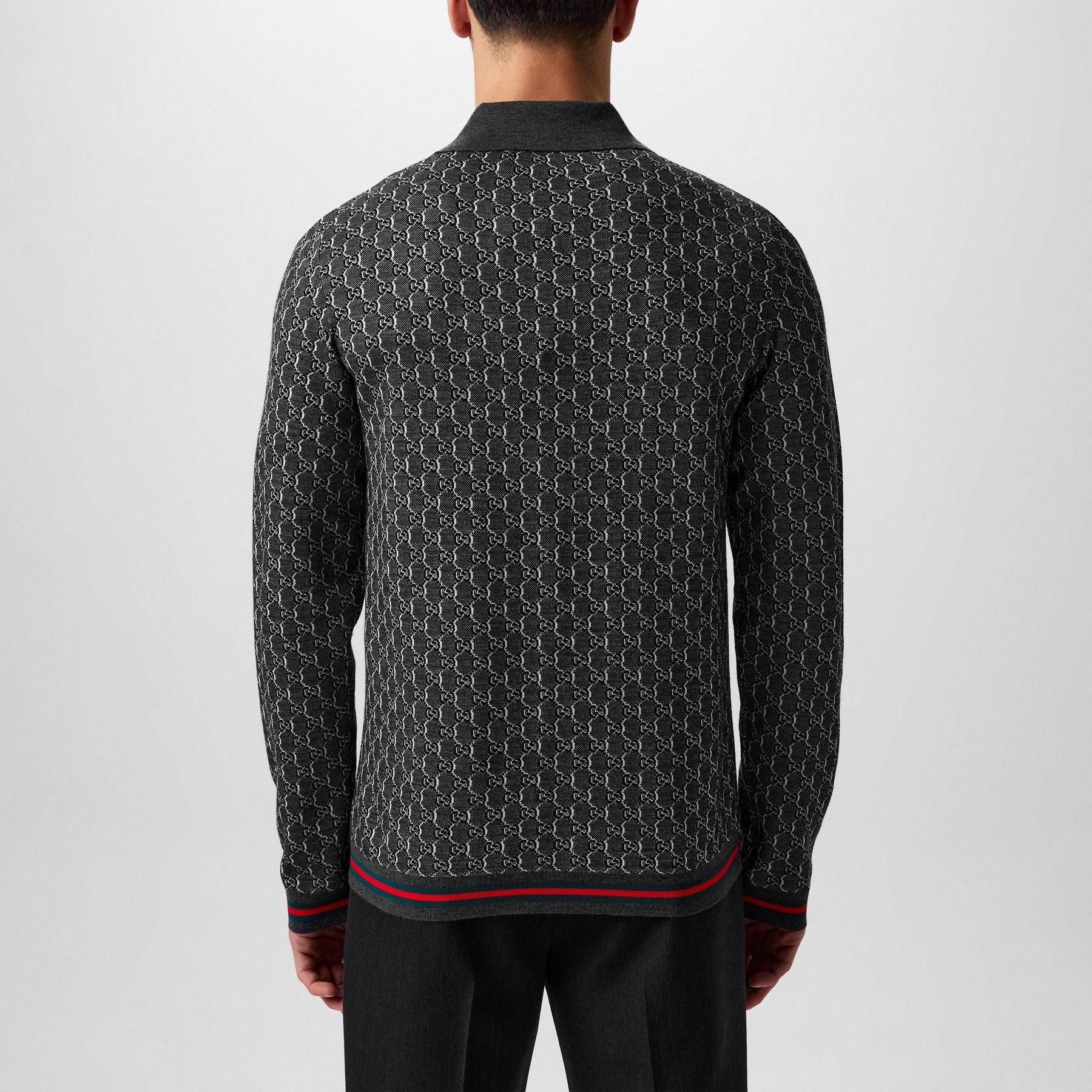 Long Sleeve Knit Polo Shirt