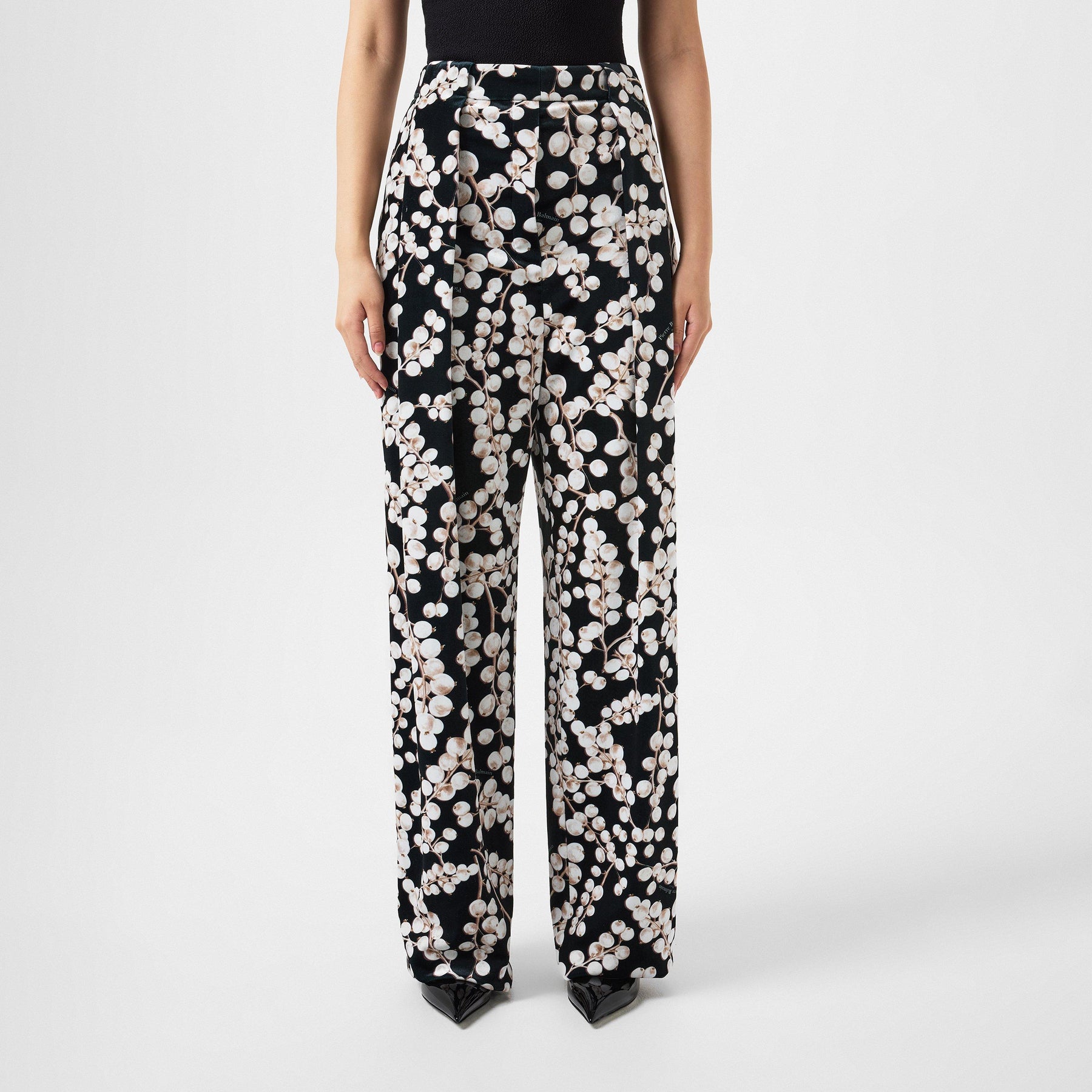 Velvet Printed Trousers
