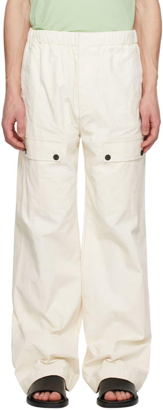 Ferragamo Off-White Drawstring Trousers