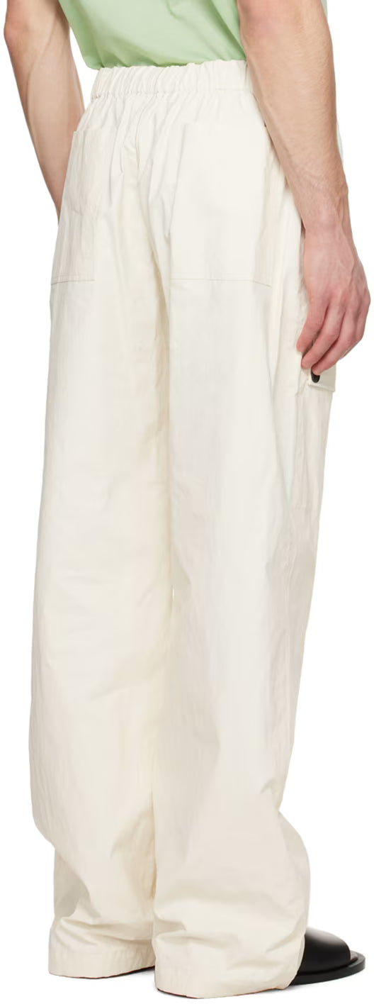 Ferragamo Off-White Drawstring Trousers