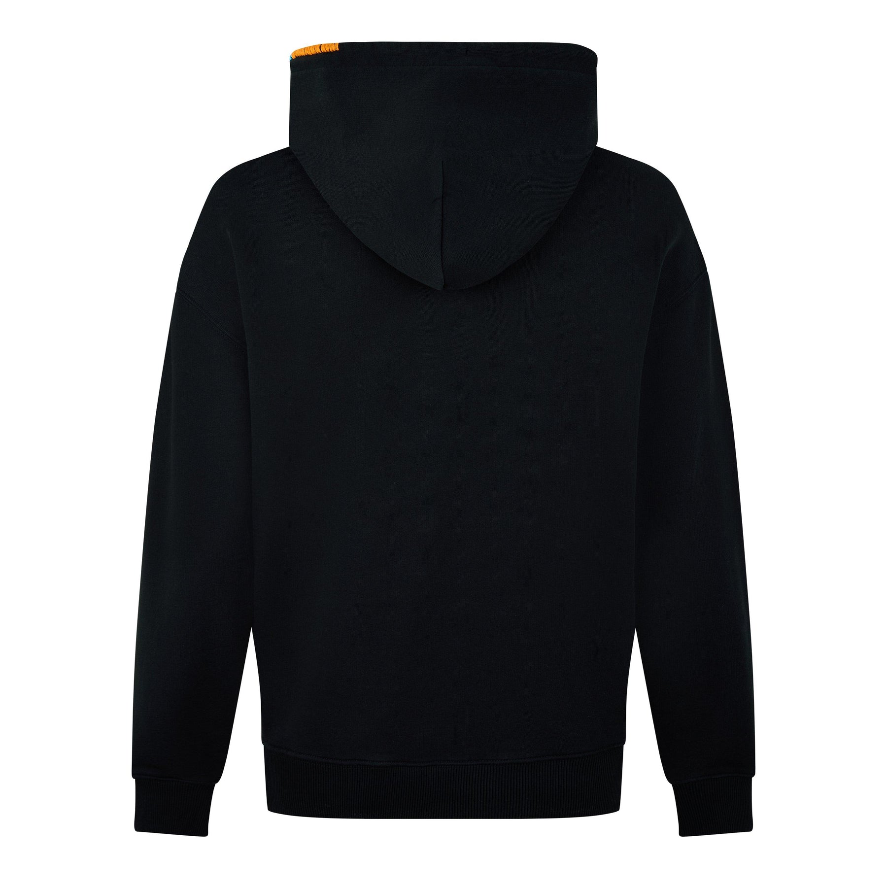 Cross-Embroidered Drawstring Hoodie