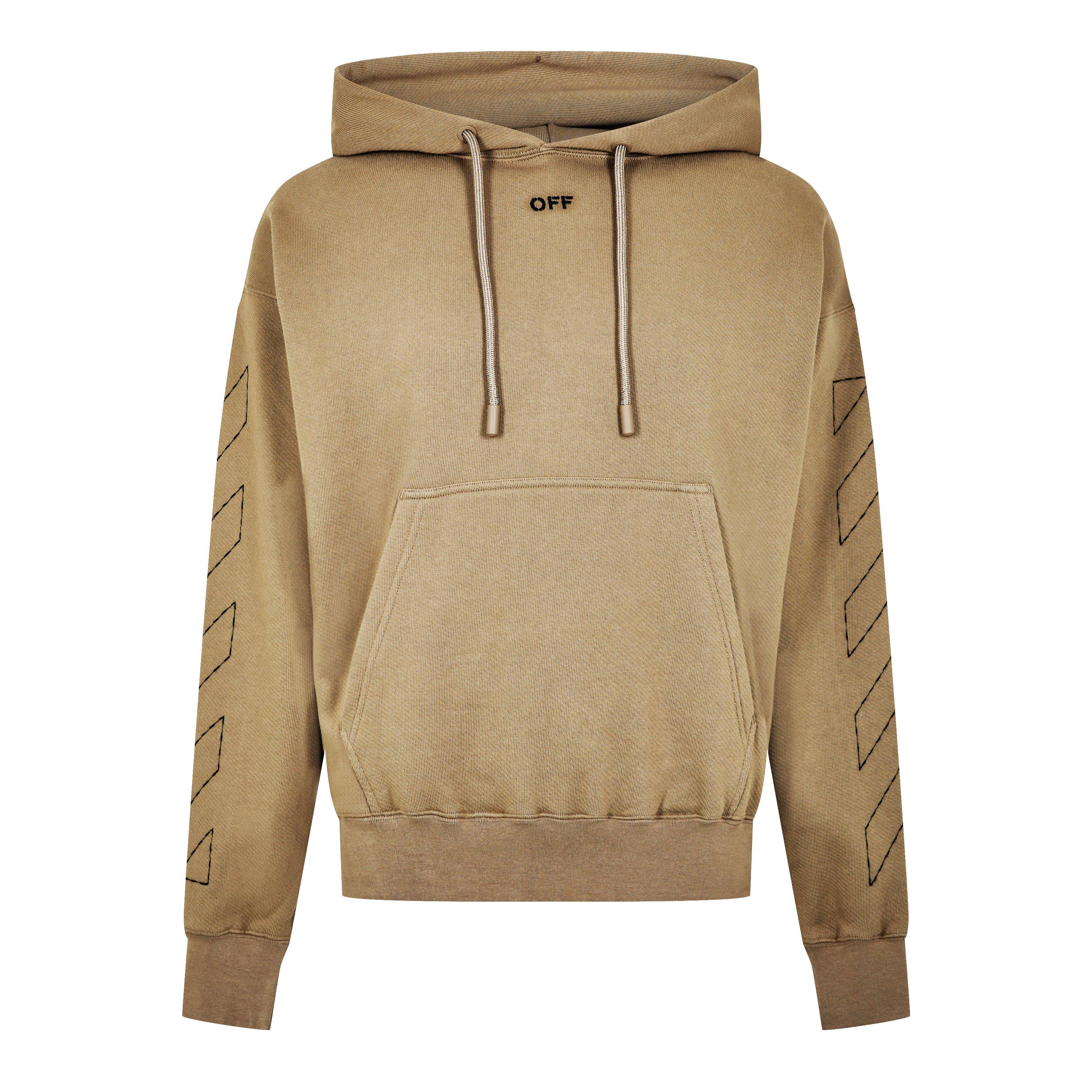 -Stitch Cotton Long Sleeve Pull Over Hoodie