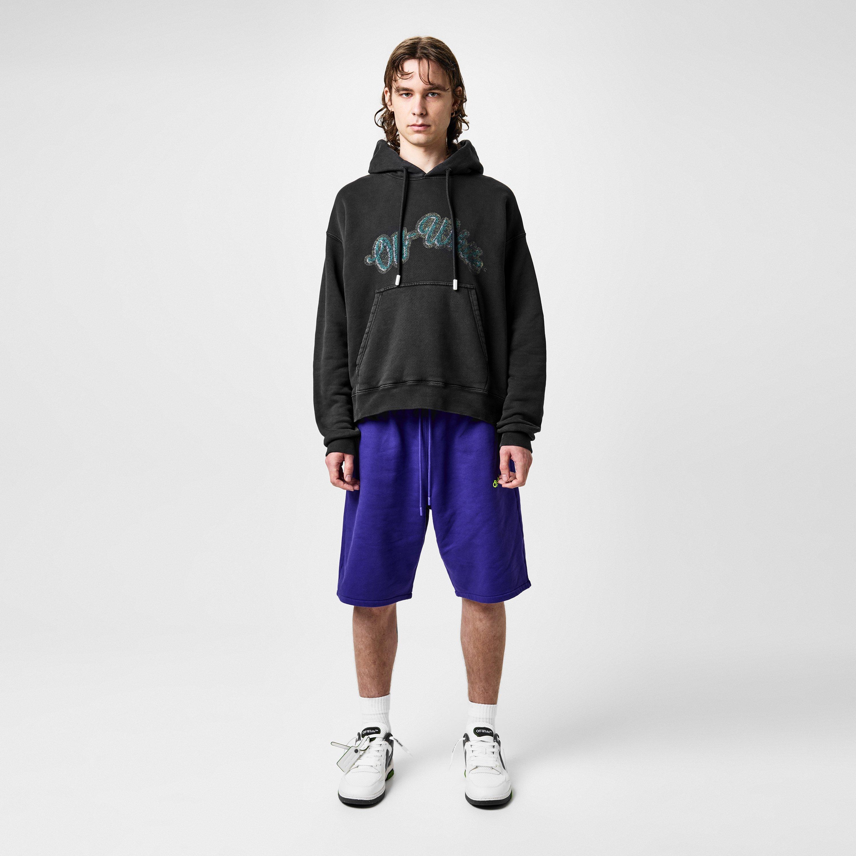 Bacchus Skate Distressed Print Cotton Long Sleeve Hoodie