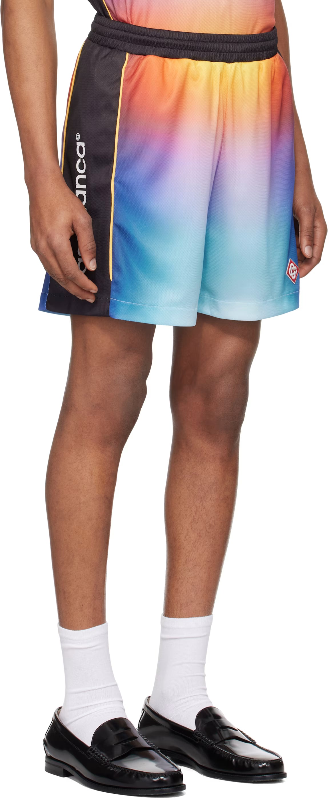 Multicolor Gradient Football Shorts