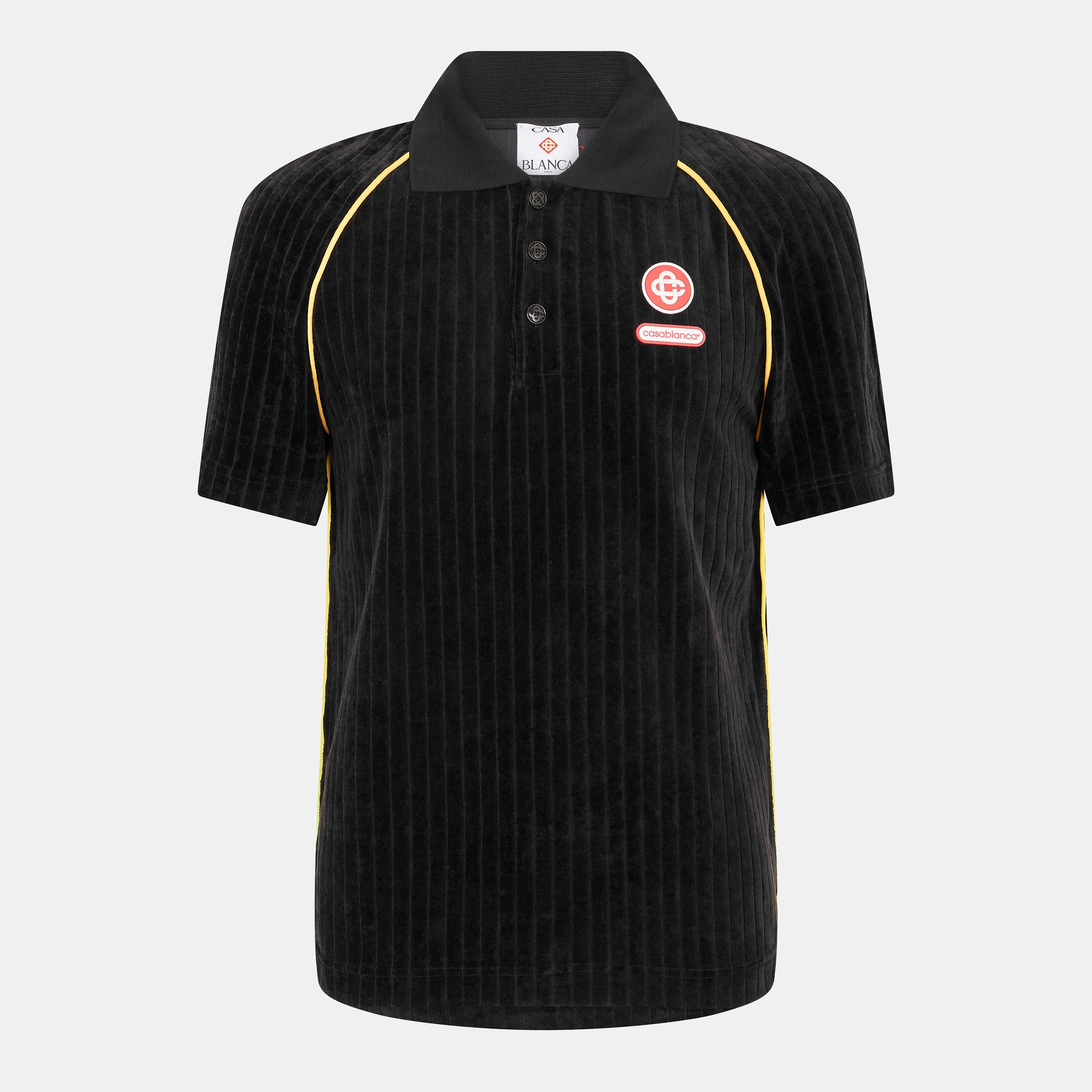 Velour Short Sleeve Polo Shirt