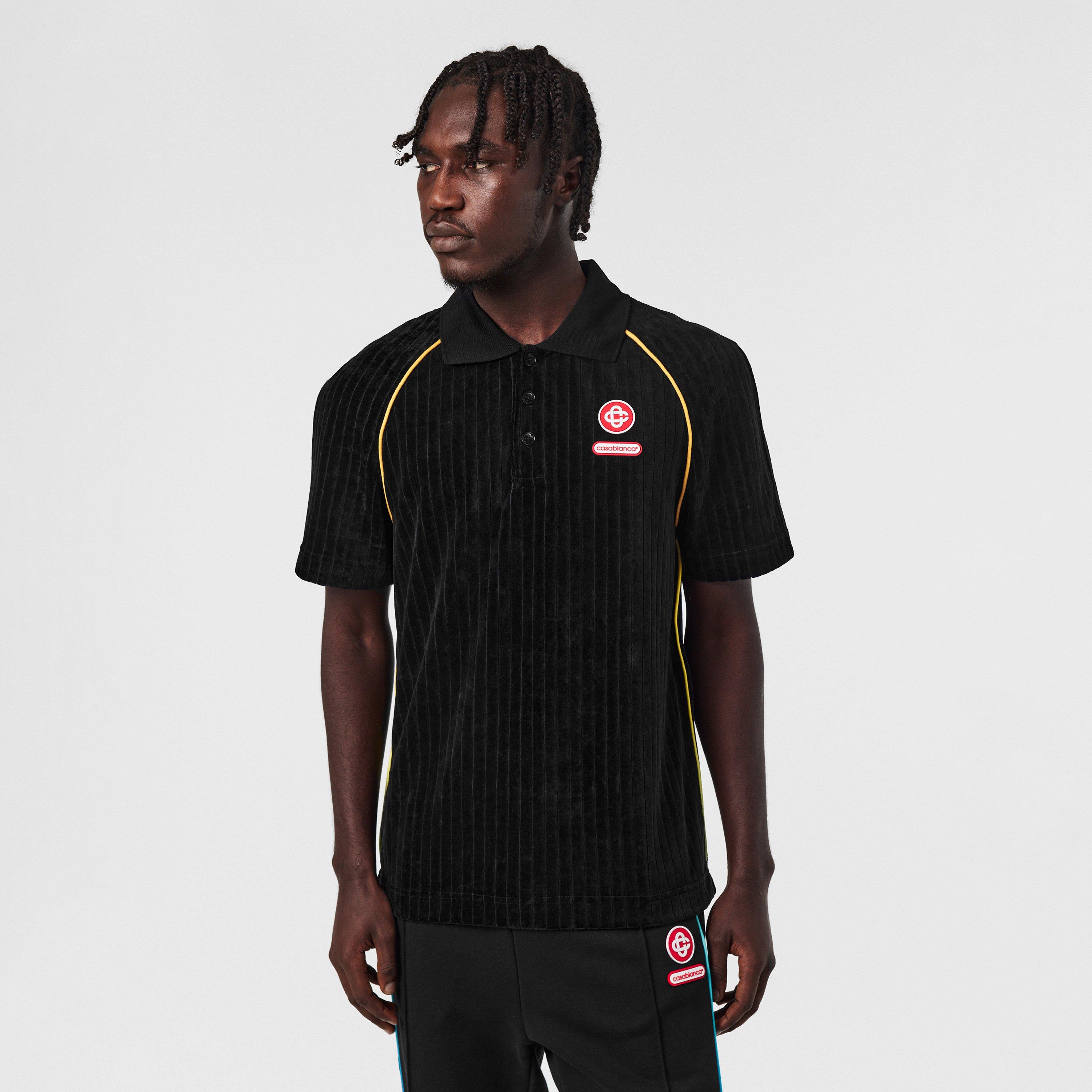 Velour Short Sleeve Polo Shirt