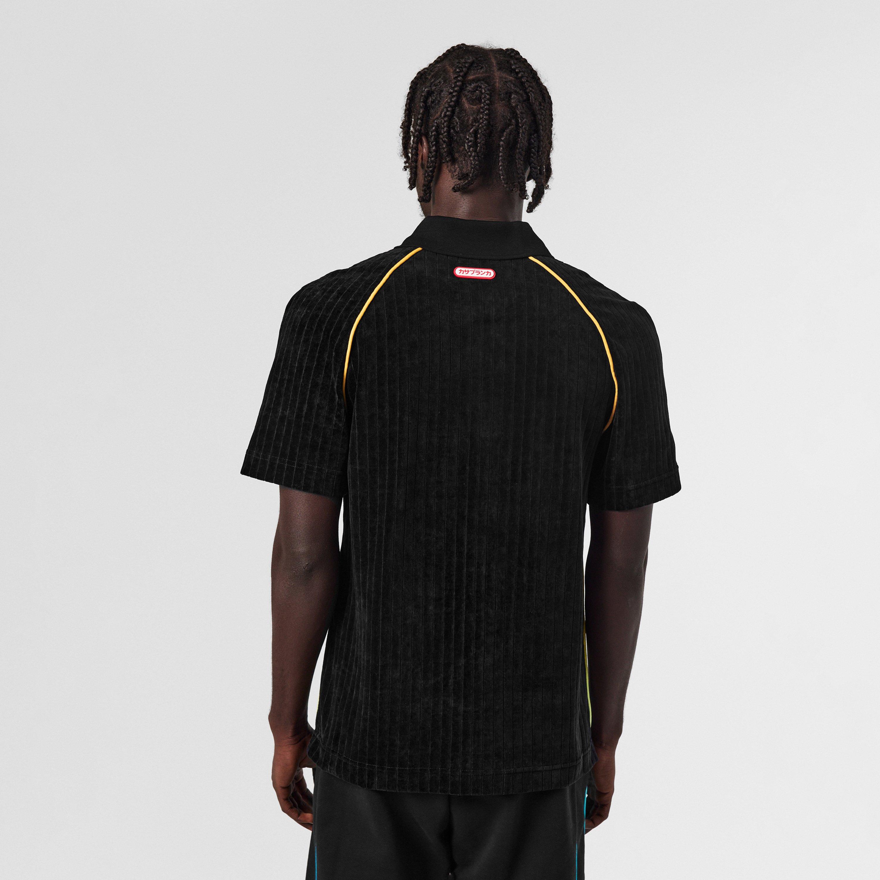 Velour Short Sleeve Polo Shirt