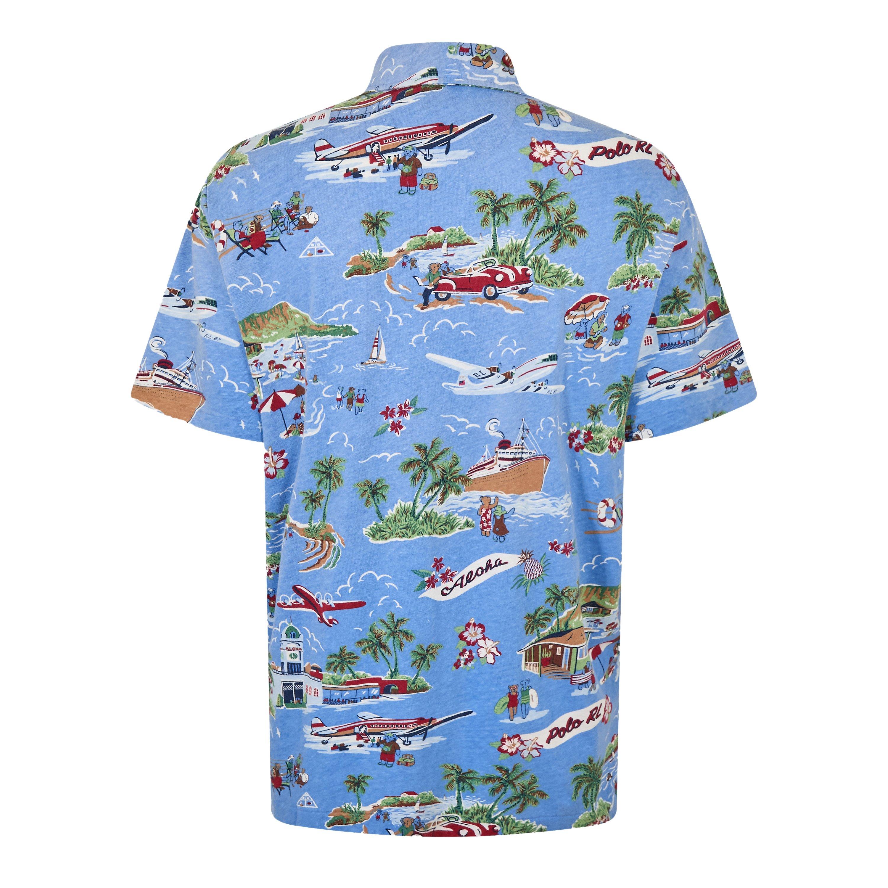 Standard Fit Bear Linen-Cotton Polo