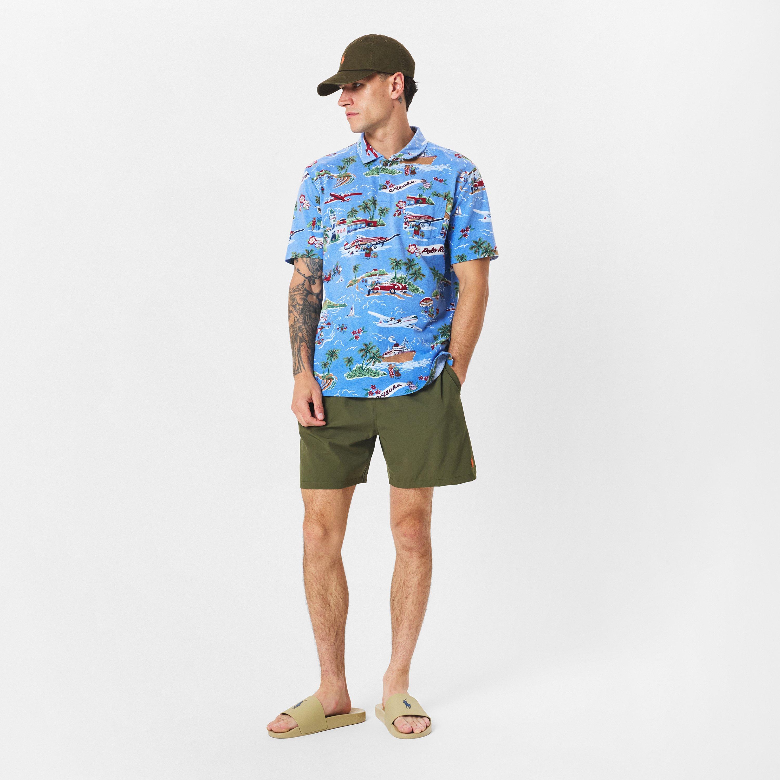 Standard Fit Bear Linen-Cotton Polo