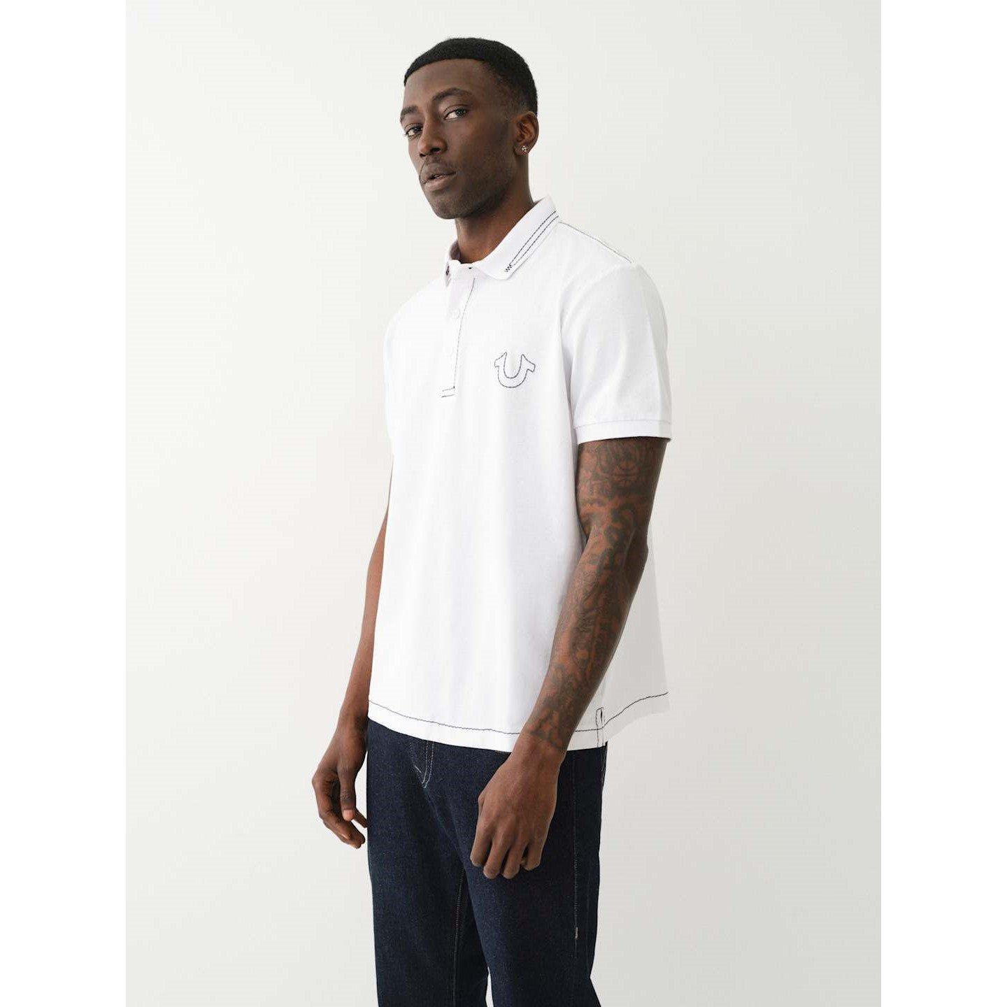 Relaxed Embroidered Short-Sleeve Polo Shirt