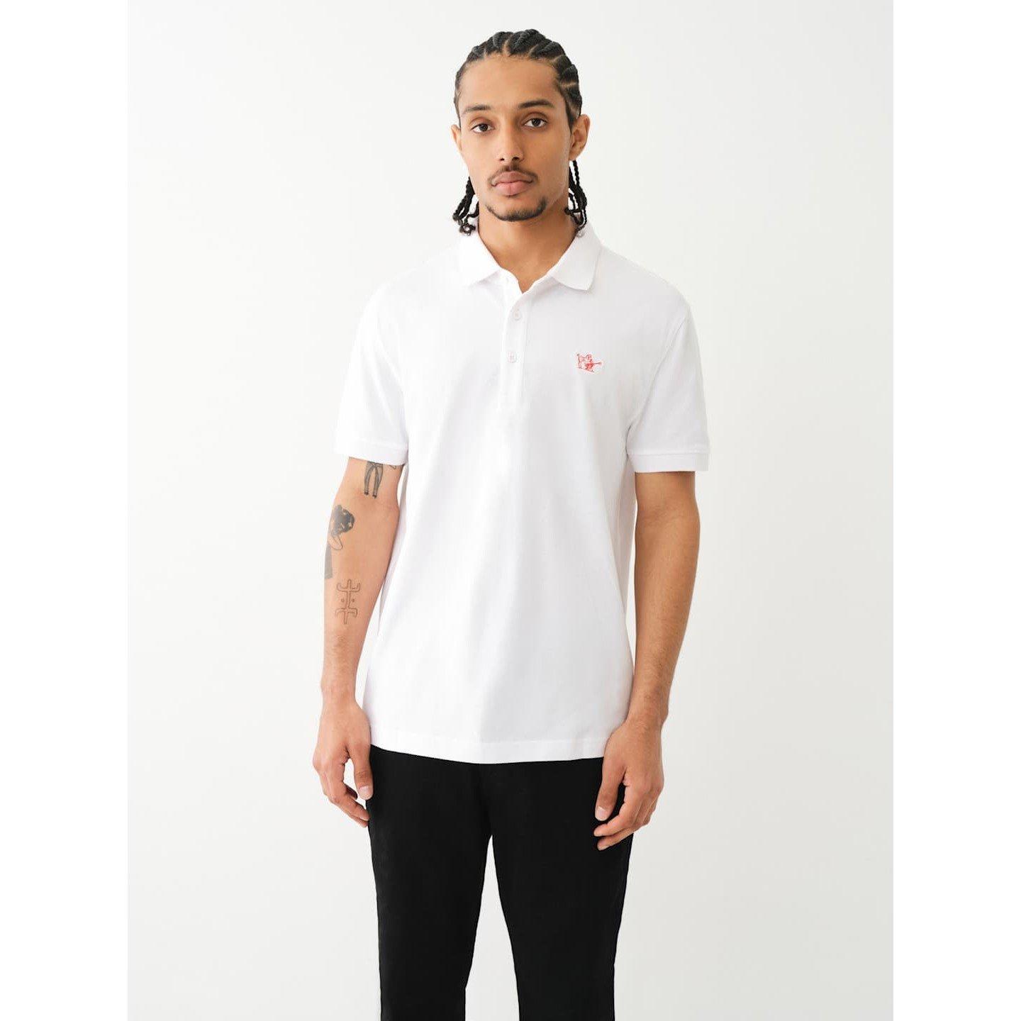 Patched Logo Short Sleeve Polo Shirt