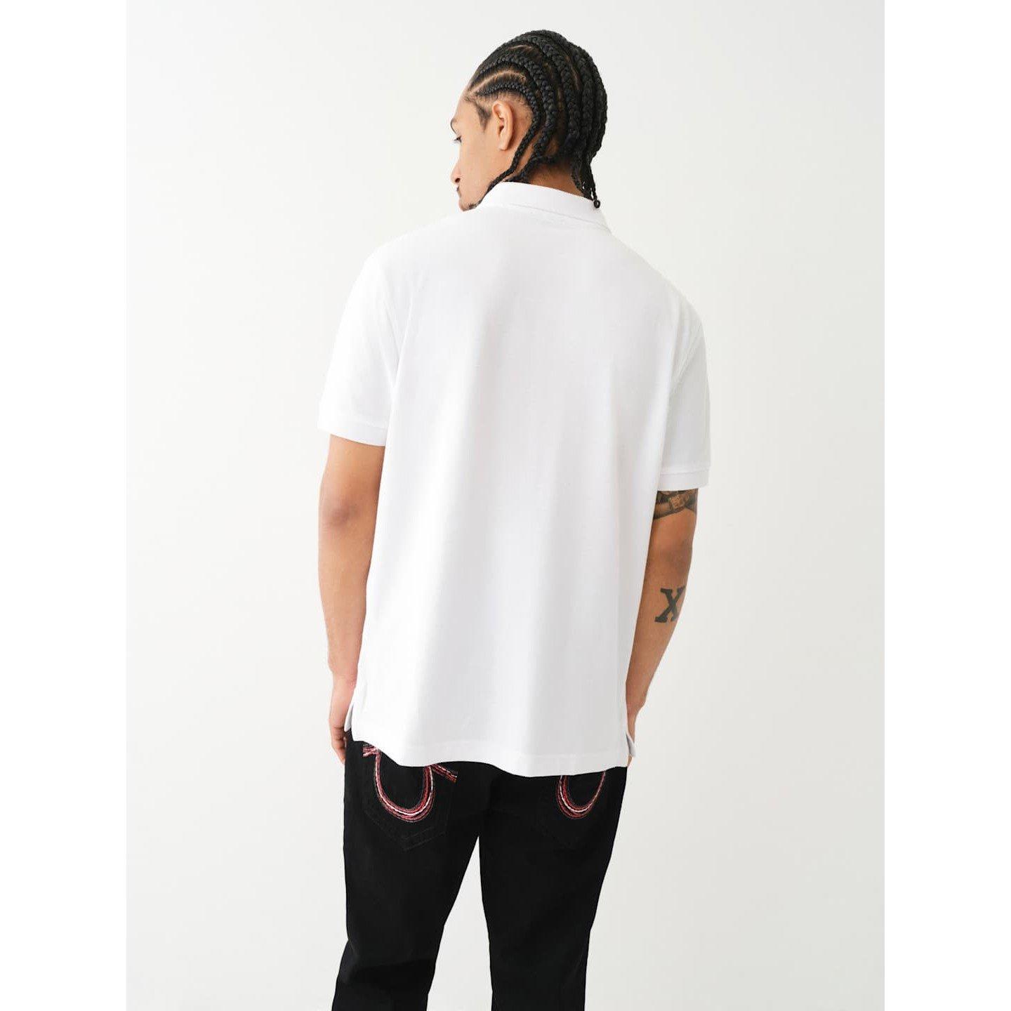 Patched Logo Short Sleeve Polo Shirt