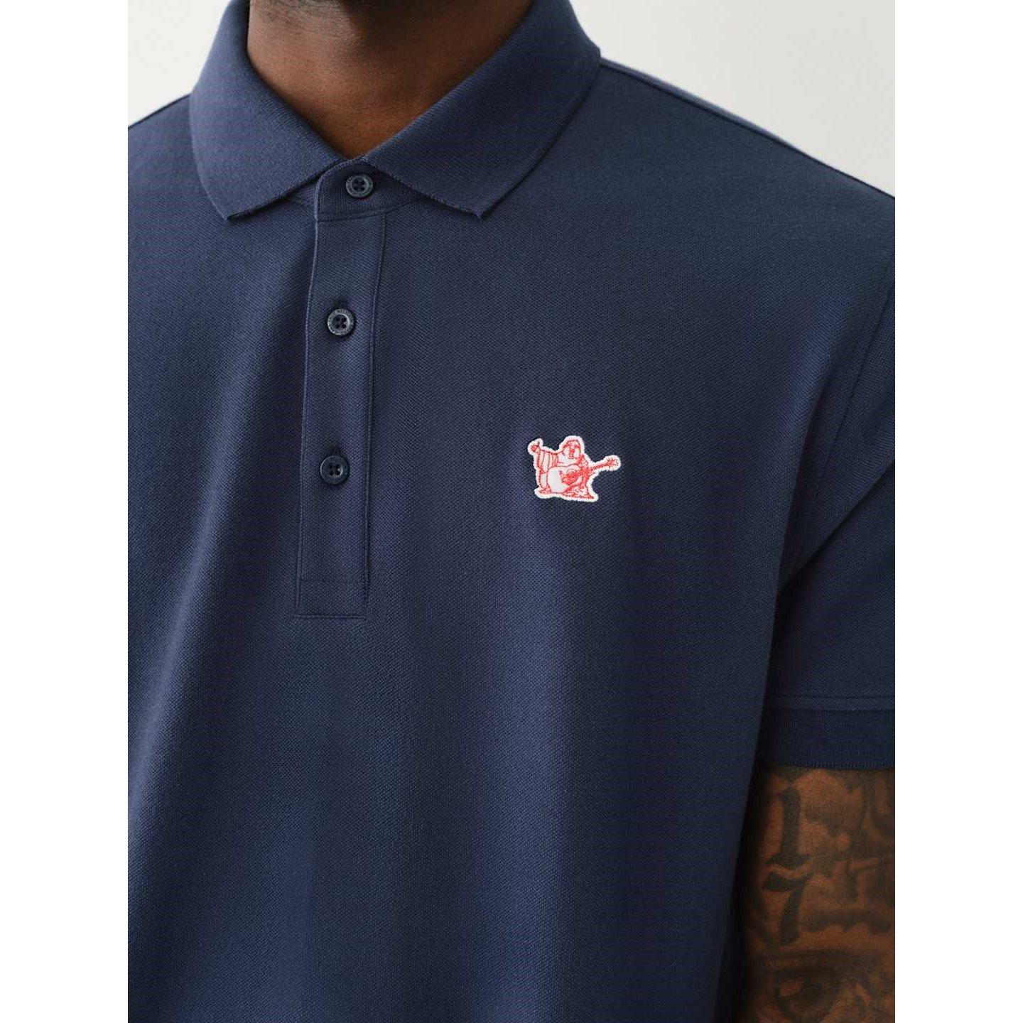 Patched Logo Short Sleeve Polo Shirt