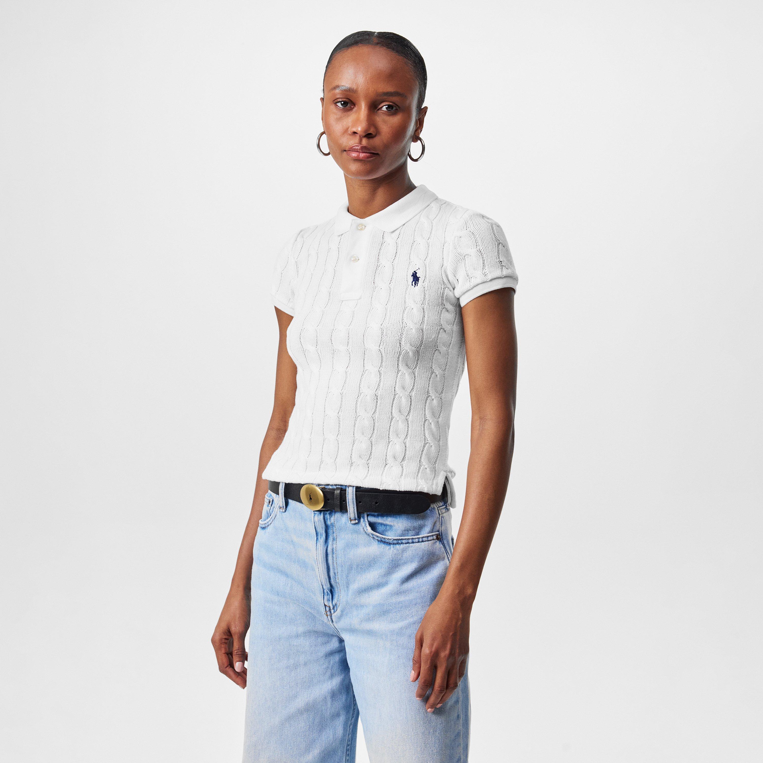 Short Sleeved Cable Knit Jumper