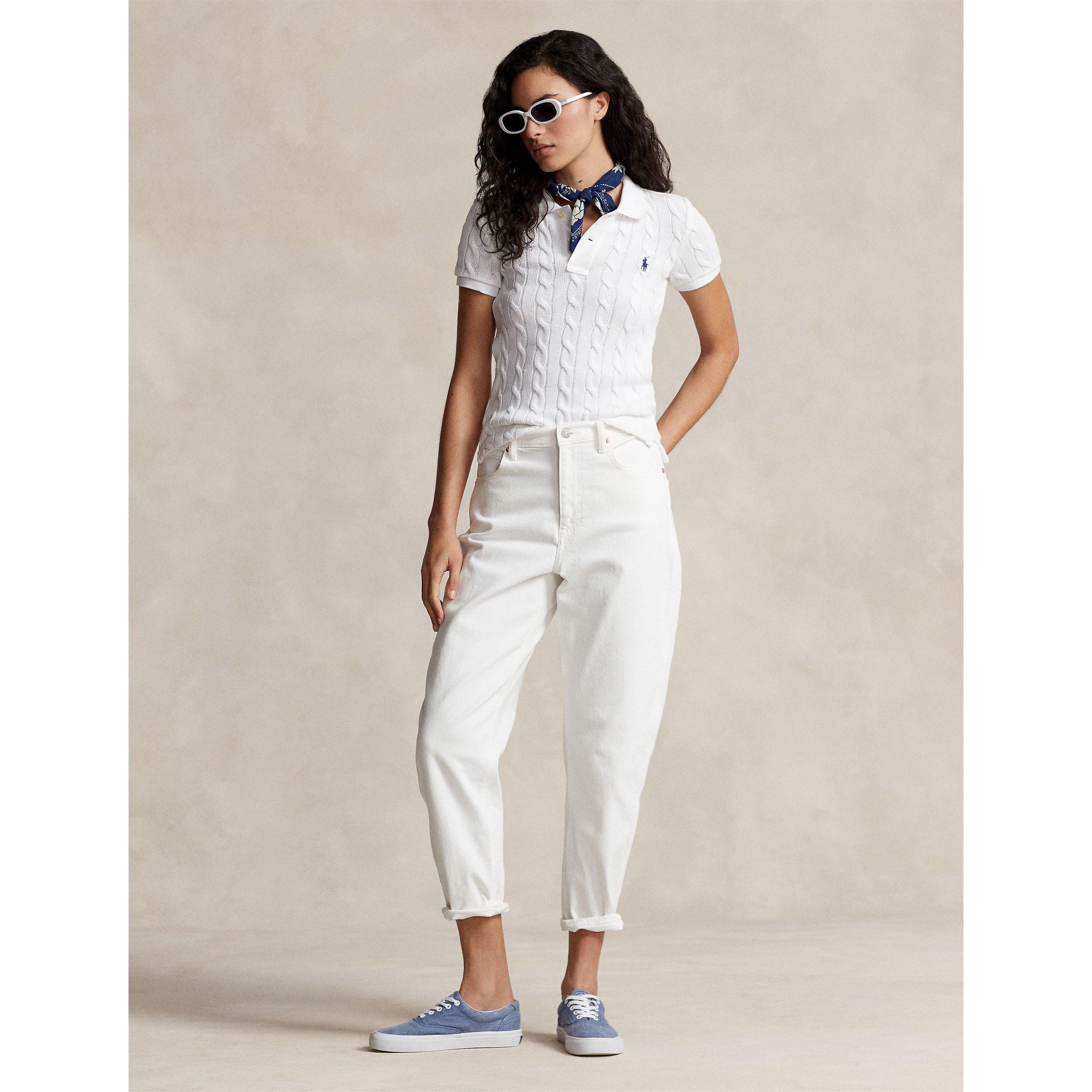 Short Sleeved Cable Knit Jumper
