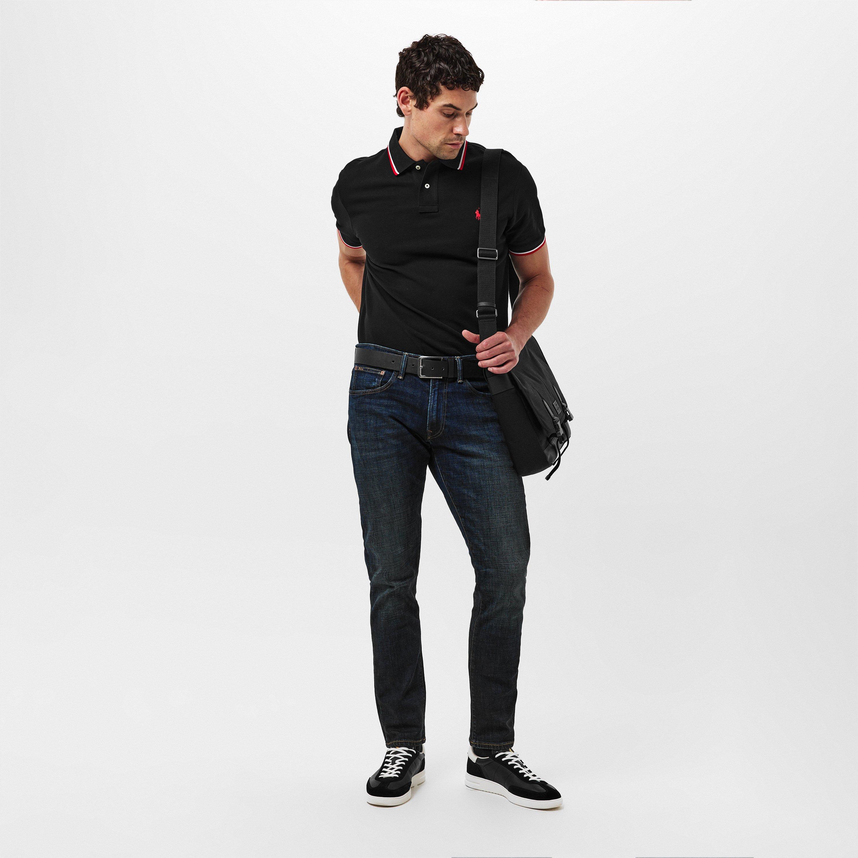 Men's Tipped Short-Sleeve Polo Shirt