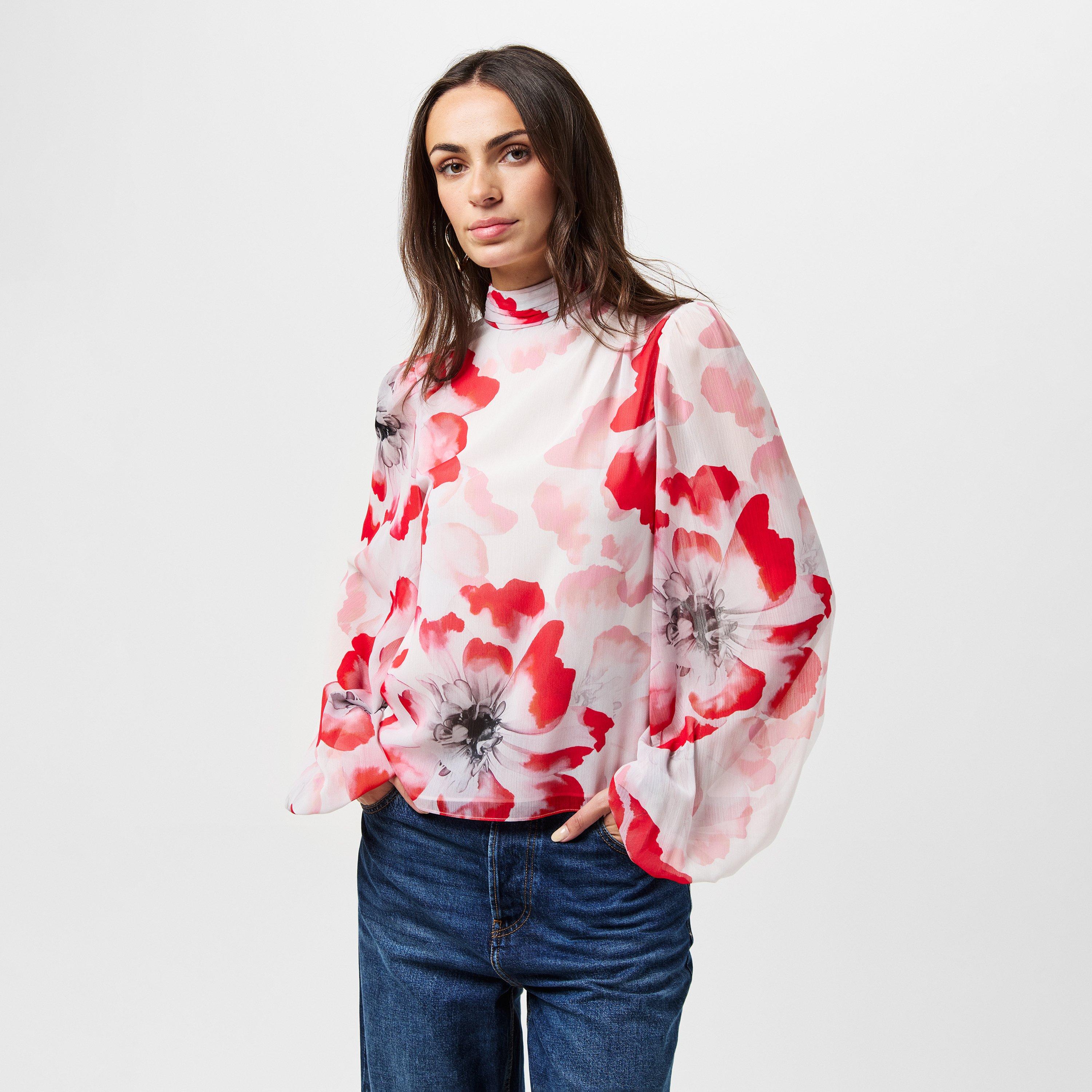 Ladon Tie Neck Blouse