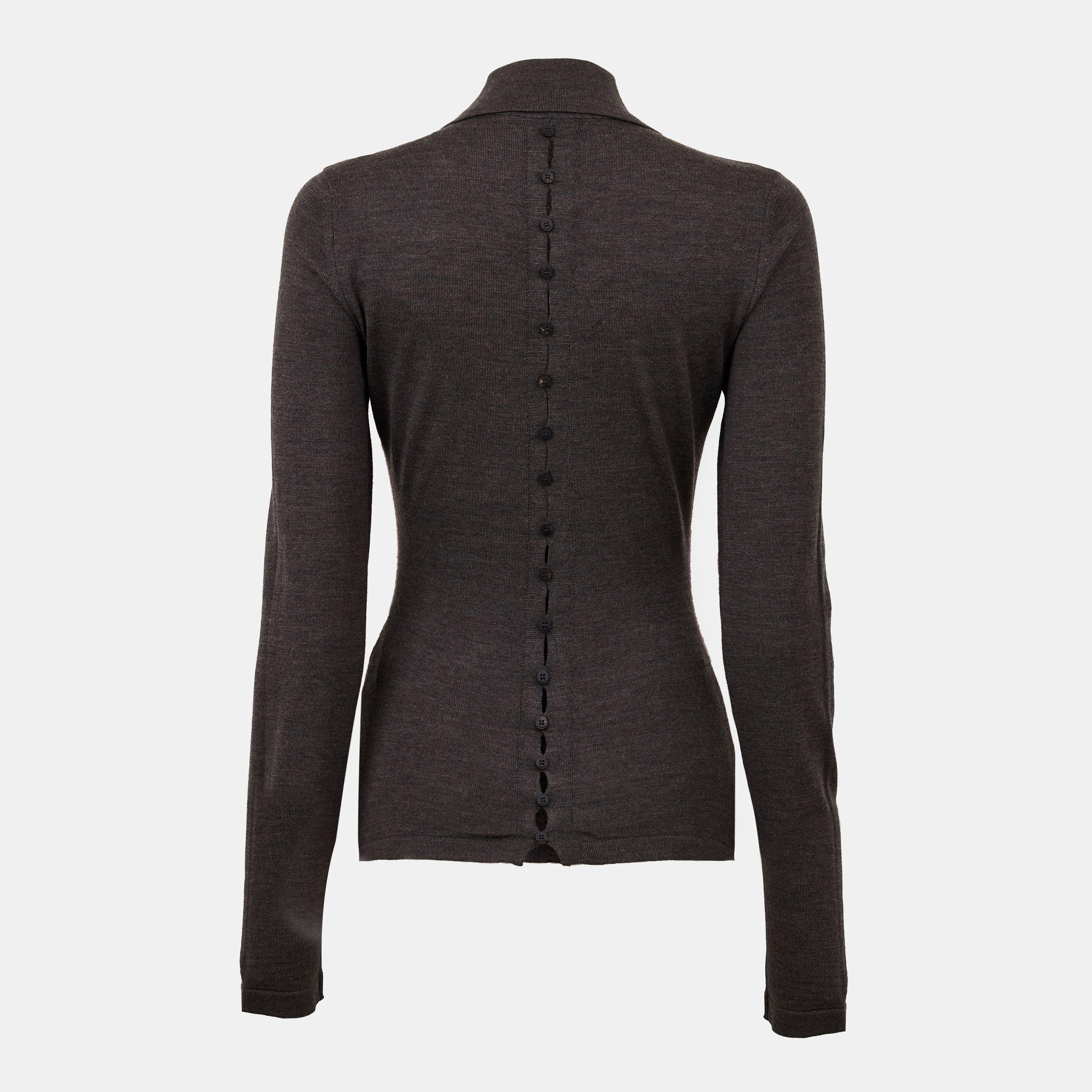 Jacquard Long Sleeve Blouse