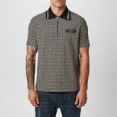 Monogram Zip Polo Shirt