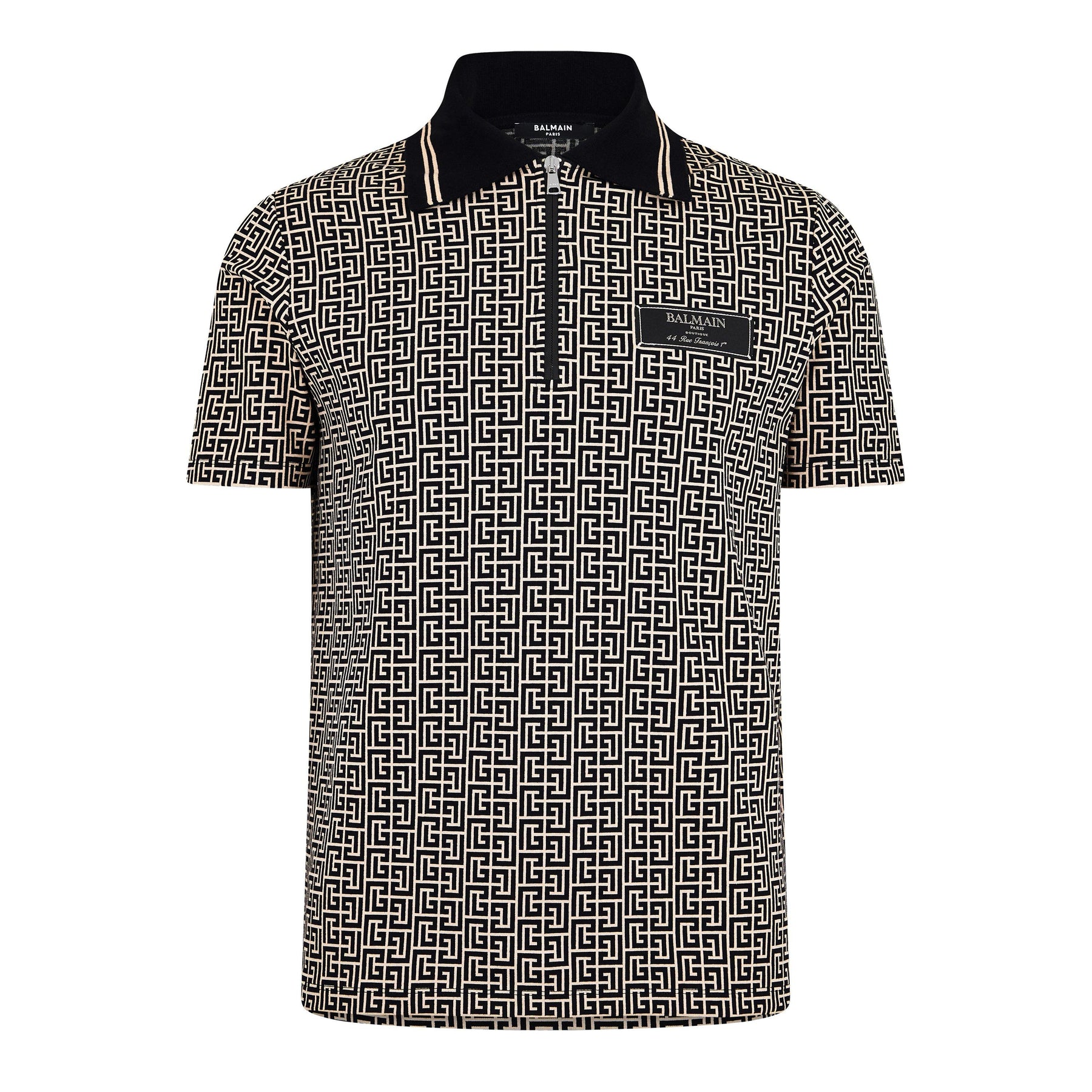 Monogram Zip Polo Shirt