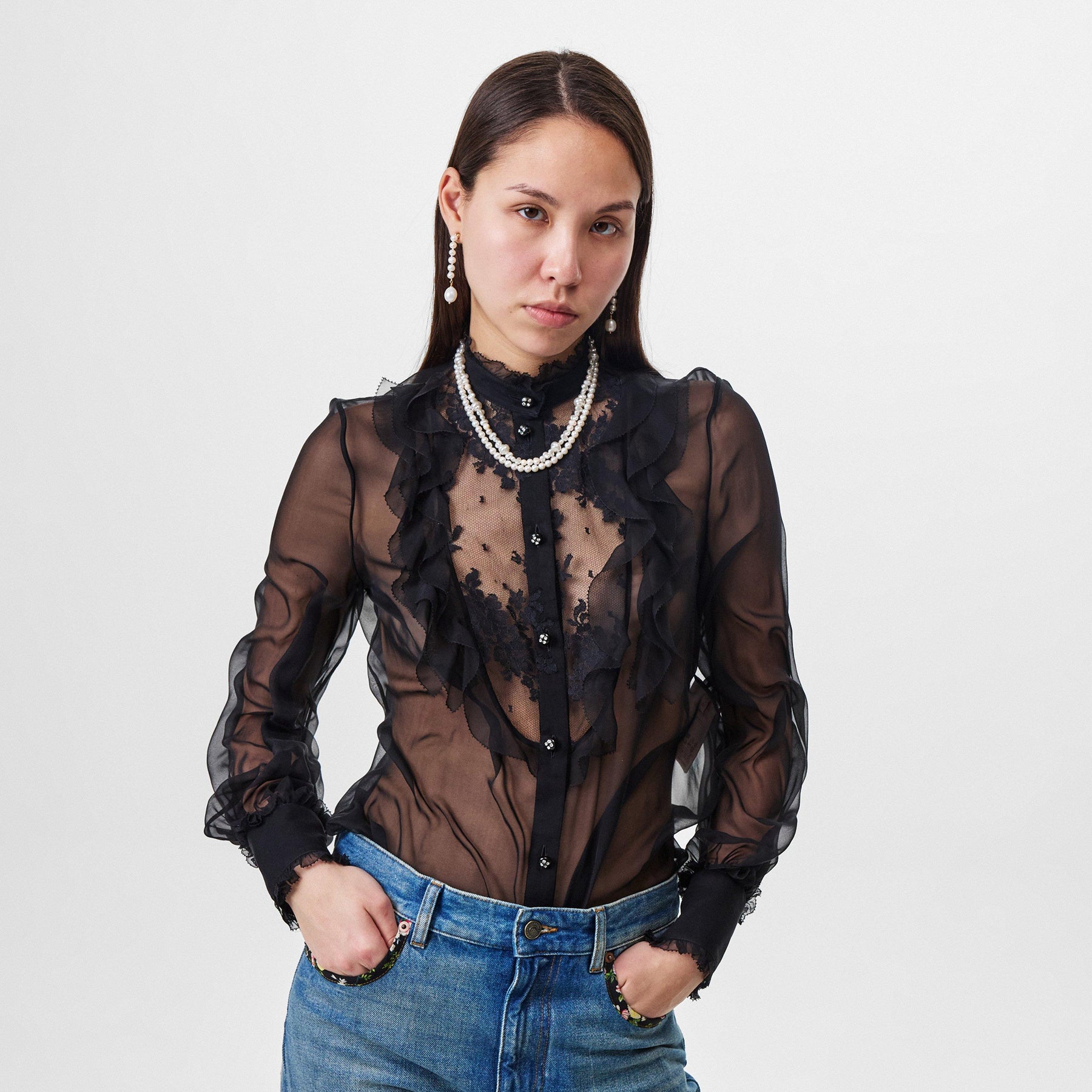 Sheer Chiffon Blouse
