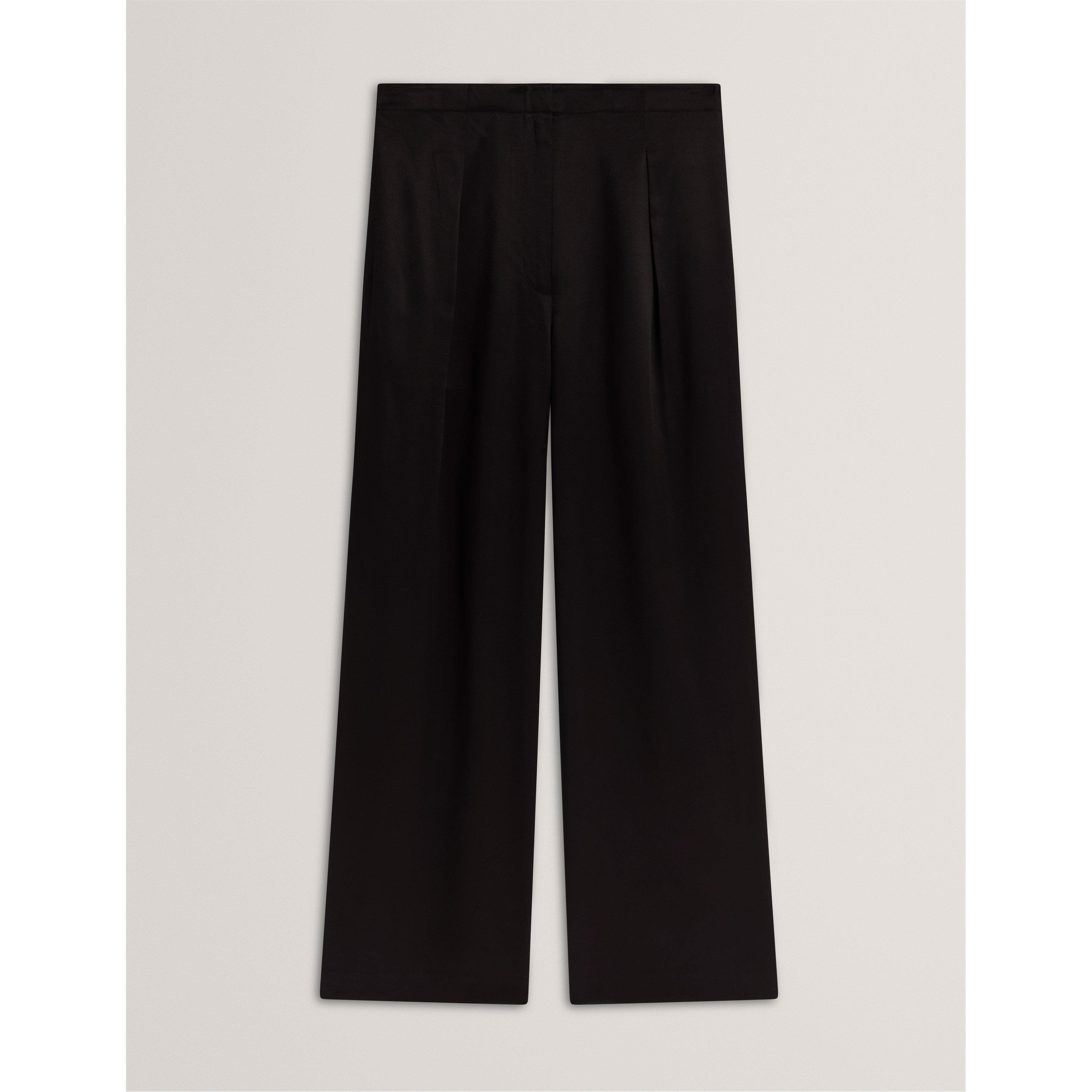 Elastic Back Straight Leg Trousers