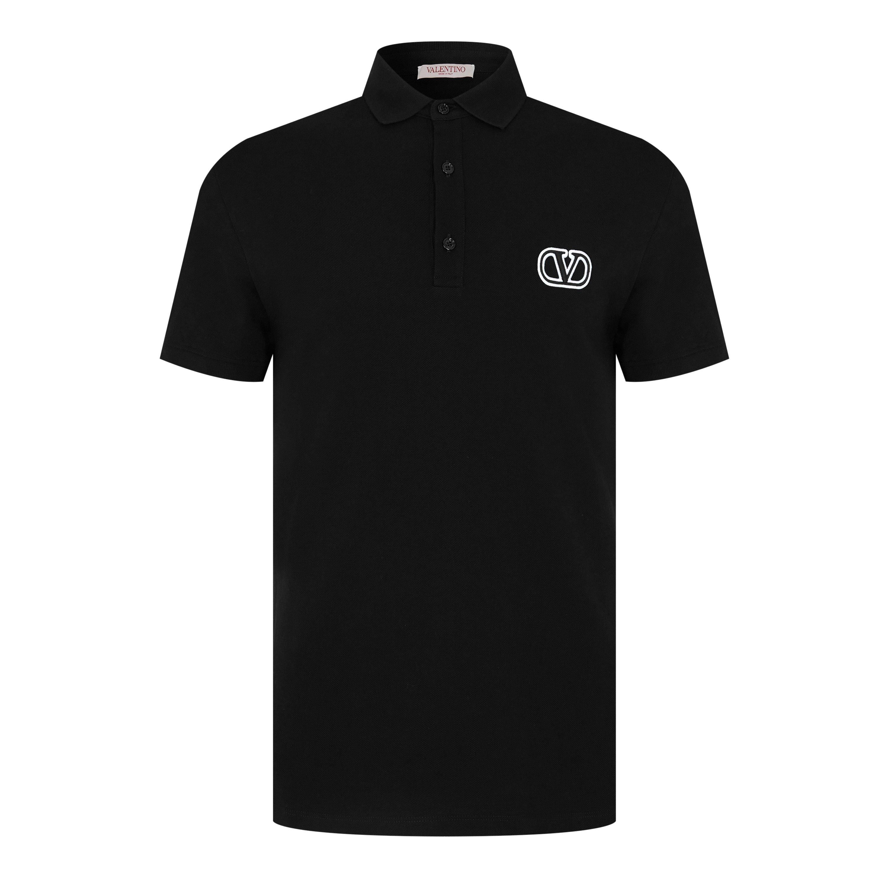 Embroidered V Emblem Polo Shirt