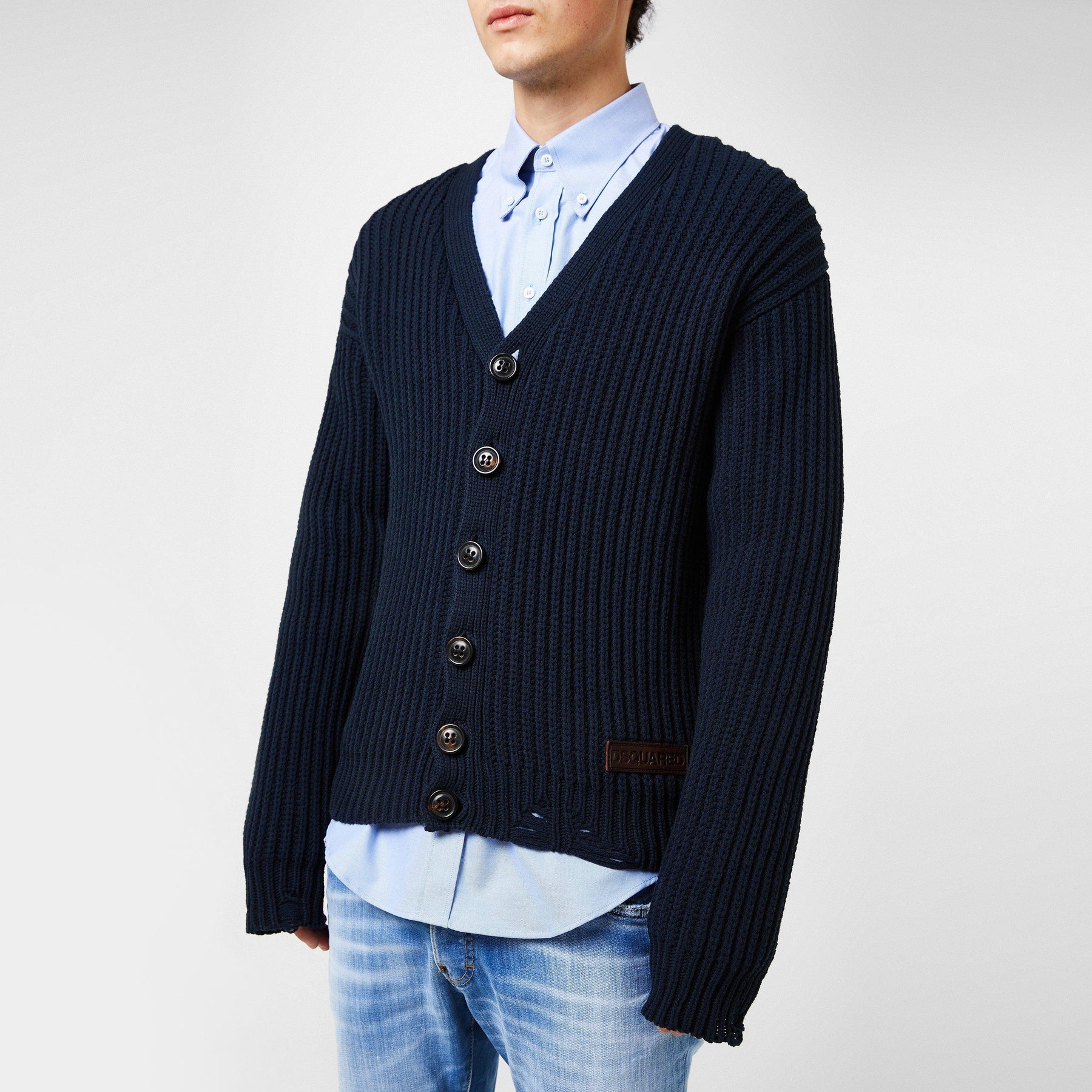 Dsitressed Knit Cardigan