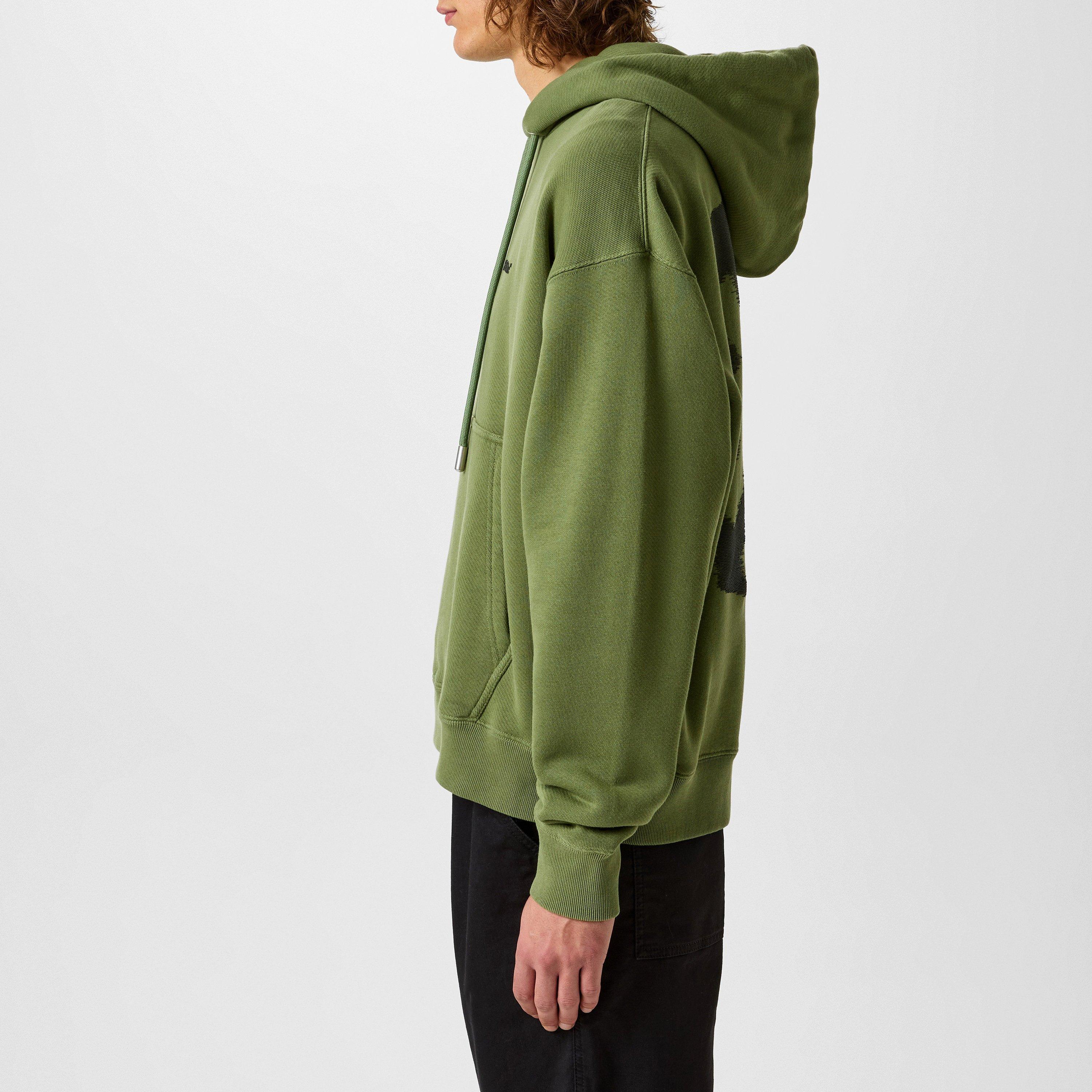 Logo Print Cotton Long Sleeve Hoodie