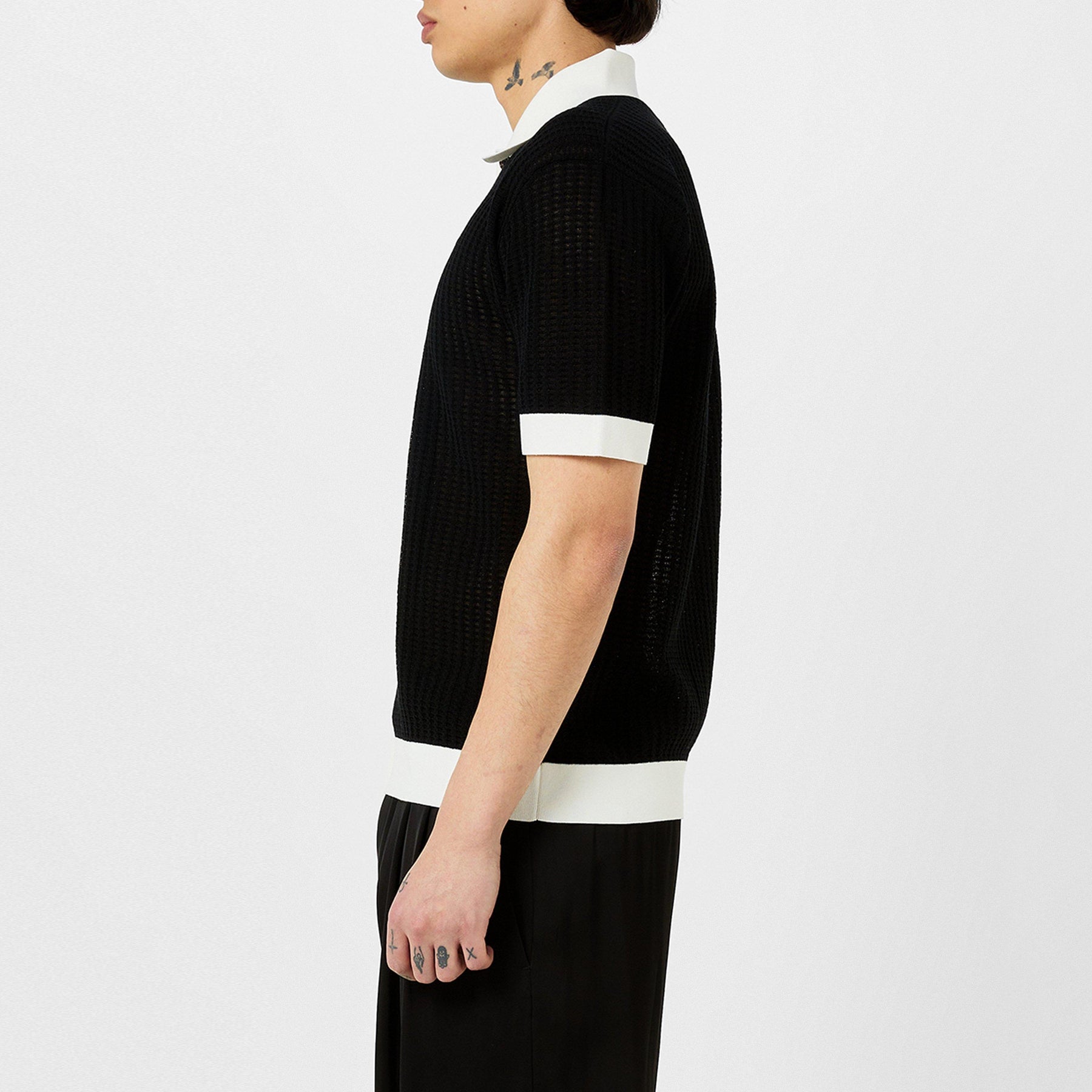 Waffle Stitch Polo Shirt