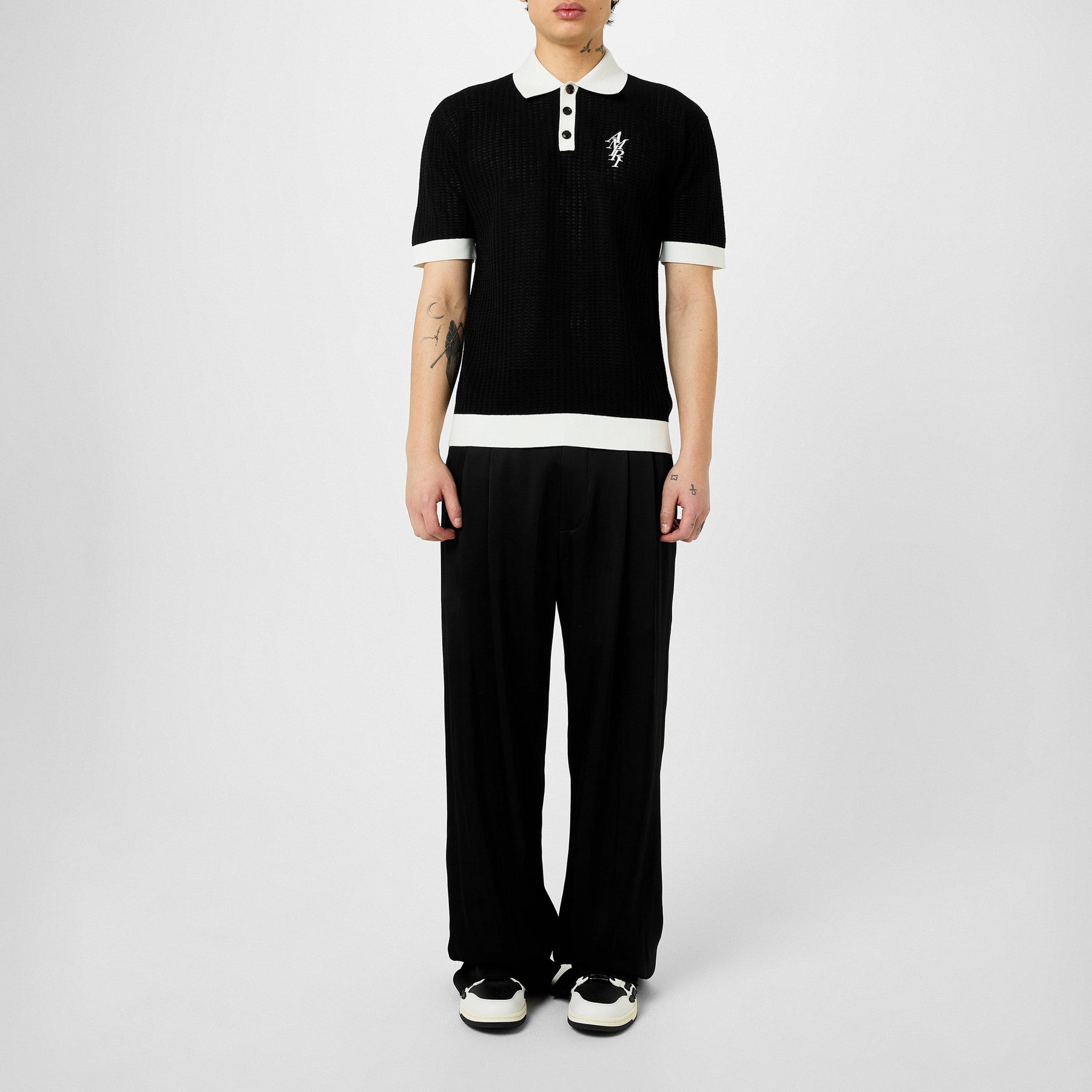 Waffle Stitch Polo Shirt