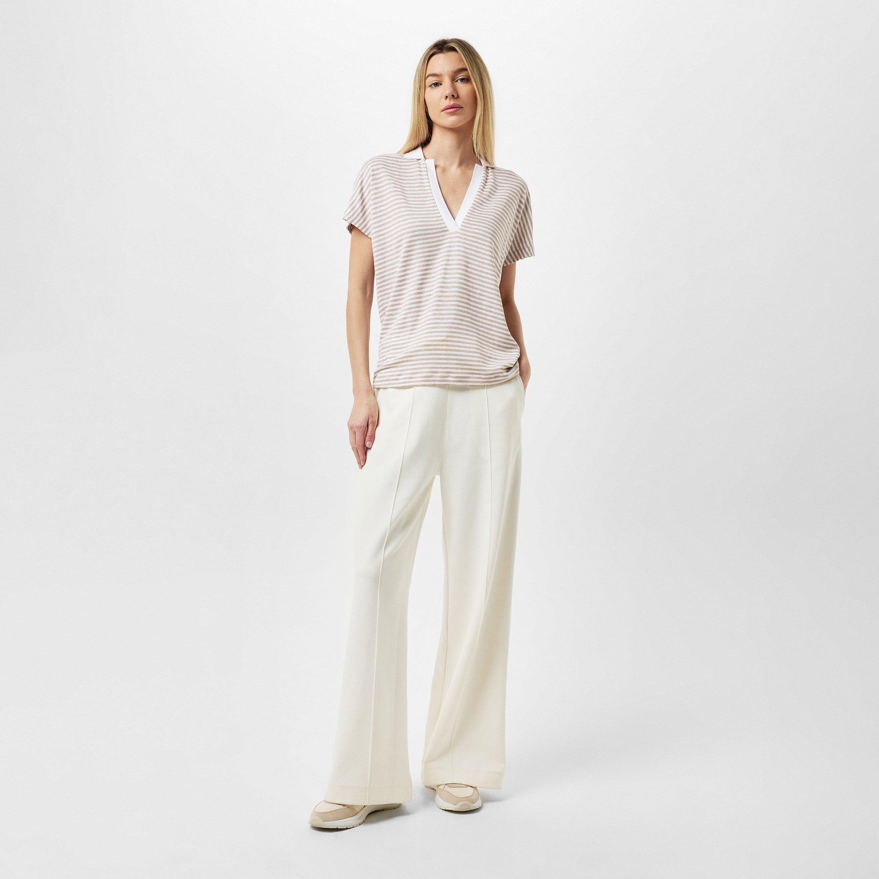 Enelina Striped Polo Top
