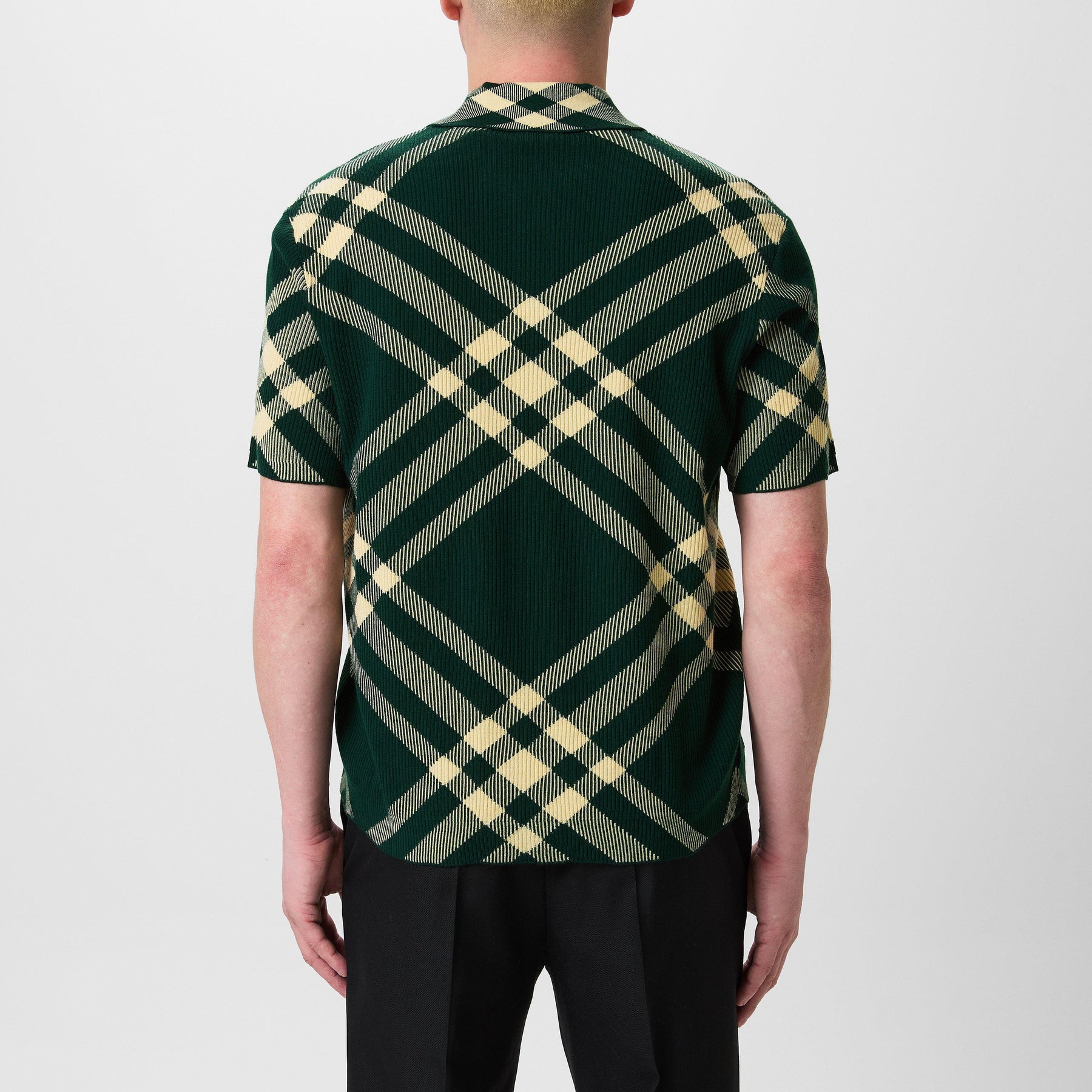 Check Wool Blend Polo Shirt