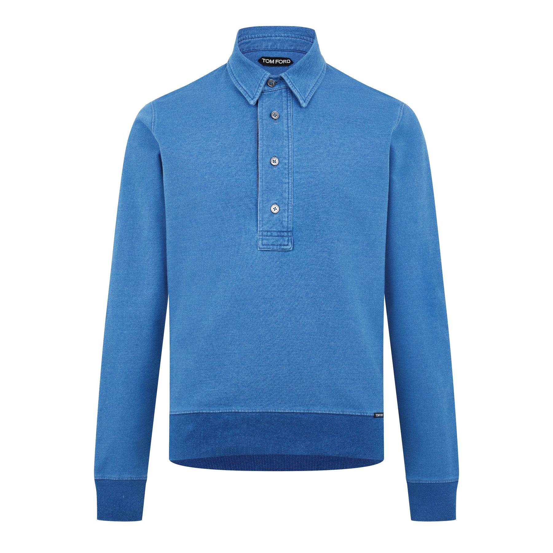 Indigo Long Sleeve Polo Shirt